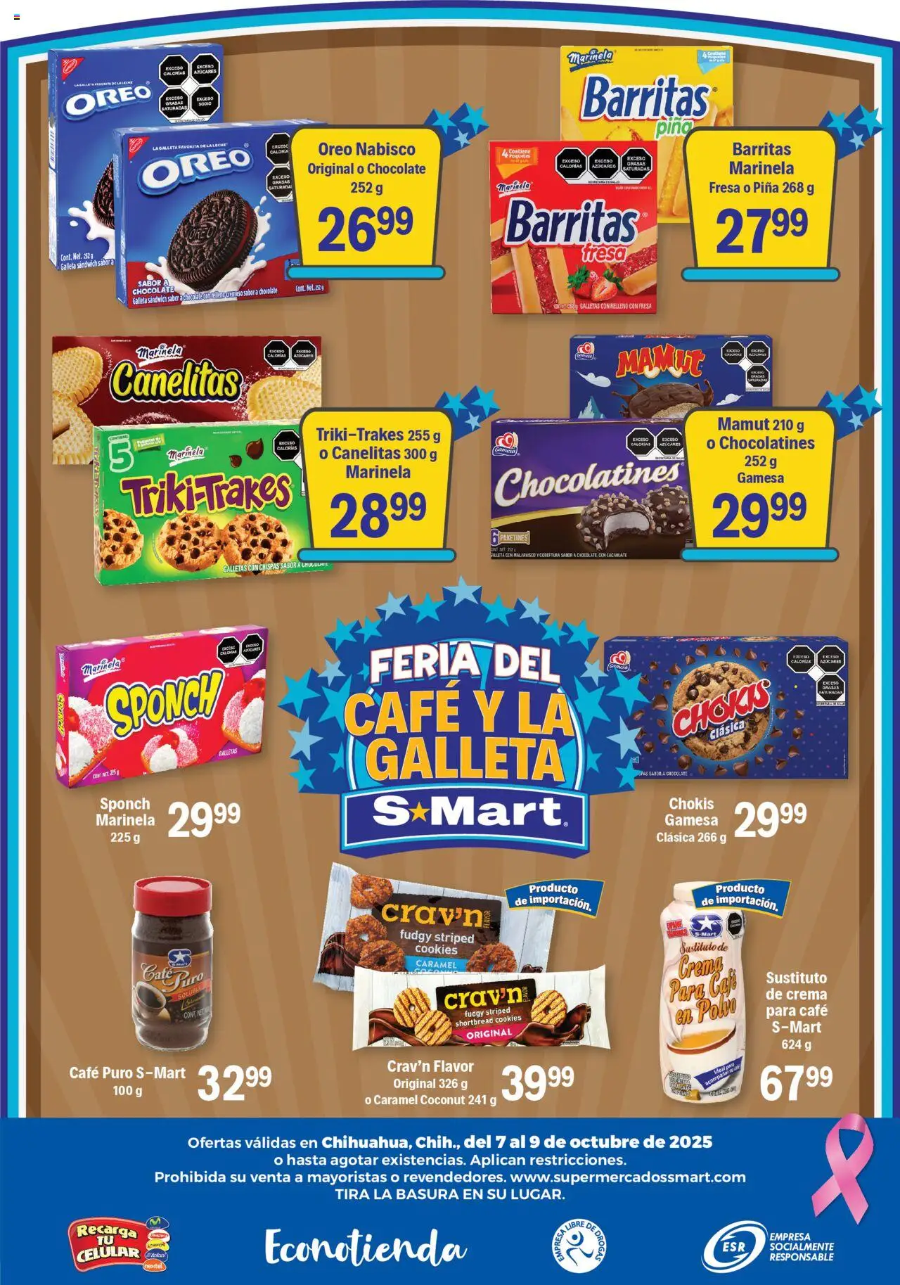 Nuevas ofertas de S-Mart válidas en toda la República Mexicana desde el 07.10.2025. ¡Encuentra las mejores ofertas en S-Mart - Folleto! | Página: 6 | Productos: Fresa, Cacahuate, Chocolate, Galletas