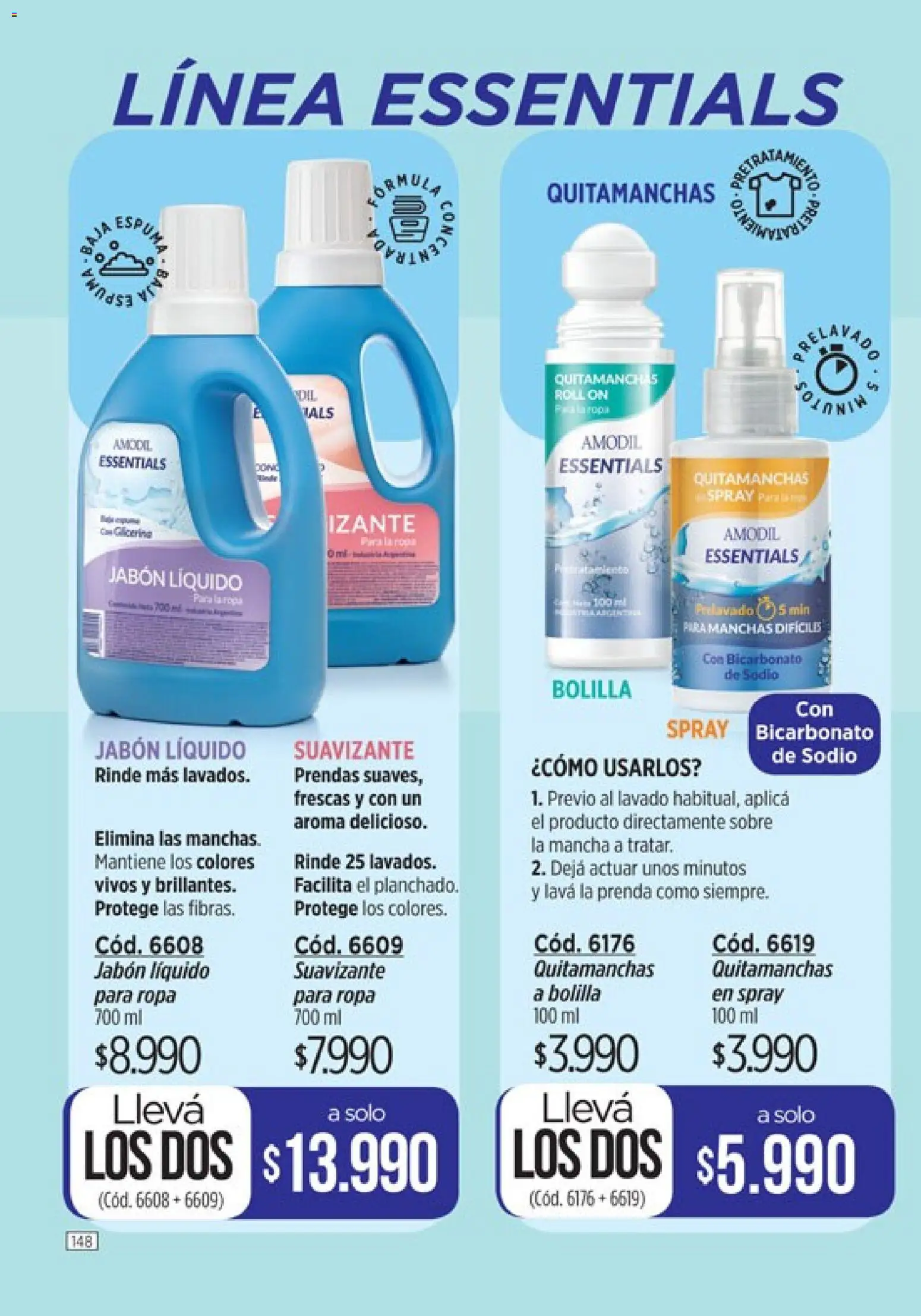 Amodil - Campaña 18/2025 │ válido desde el 30.11.2025 | Página: 148 | Productos: Jabón líquido, Espuma, Ropa, Suavizante