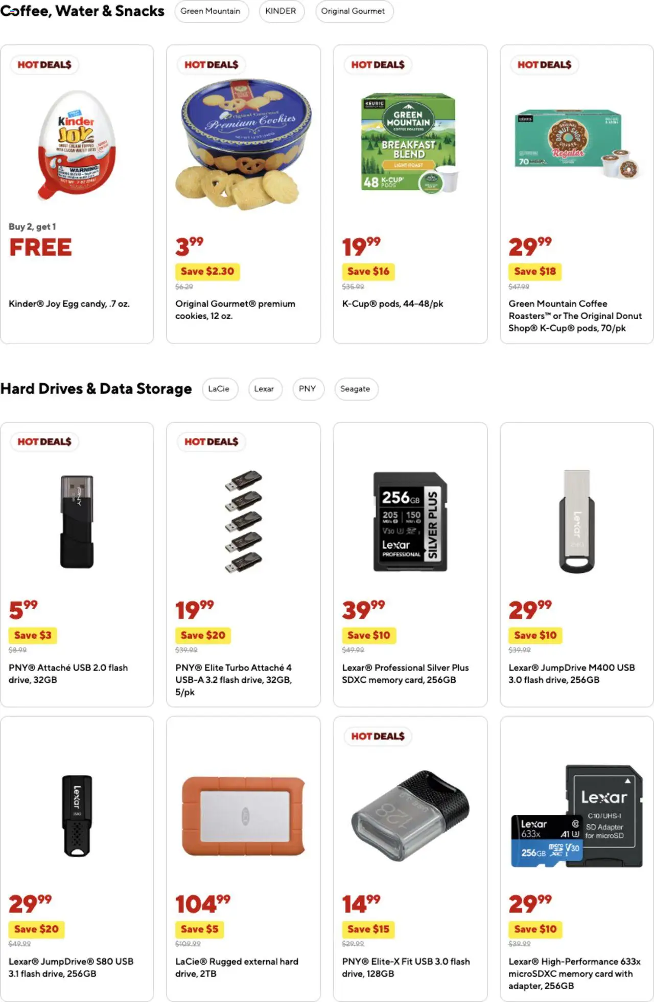 Staples Weekly Ad - valid from 21.09.2025 | Page: 8 | Products: Coffee, Cream, Water, Memory card