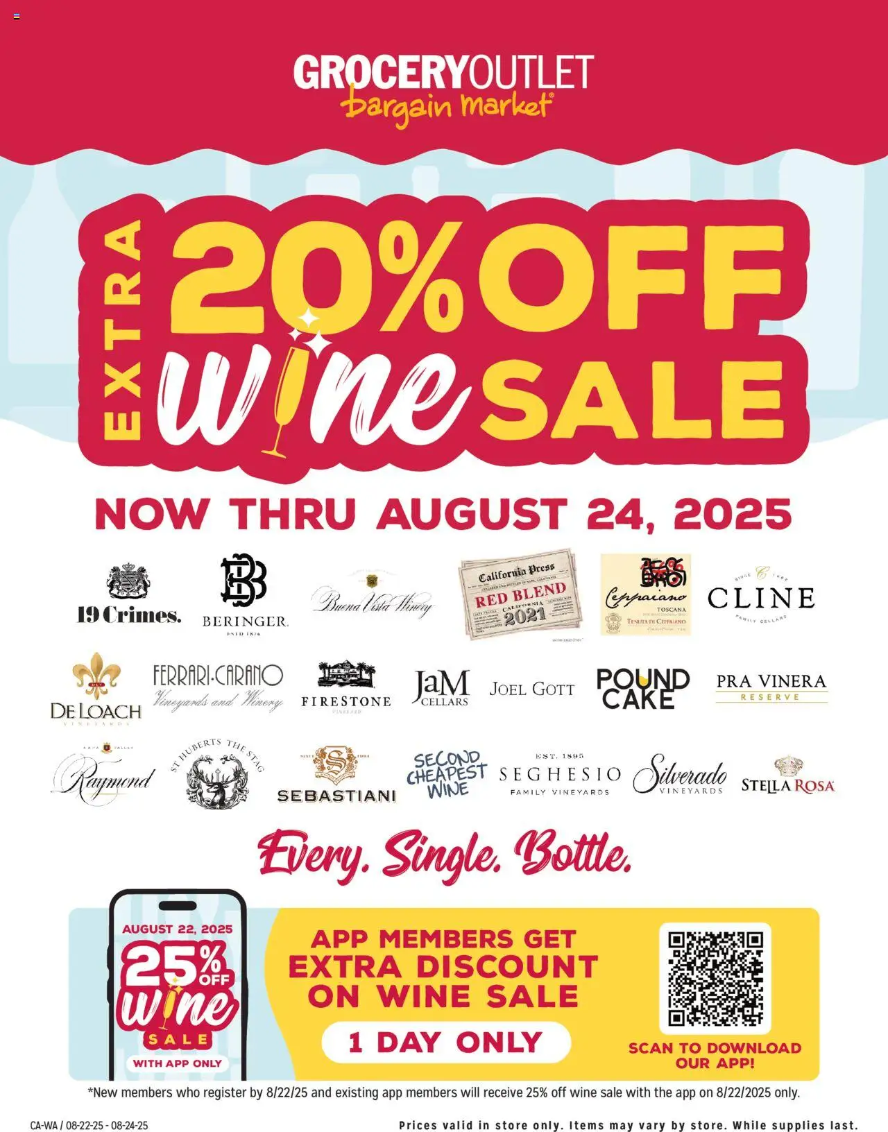 Grocery Outlet Weekly Ad - CA - valid from 20.08.2025 | Page: 2 | Products: Press, Wine