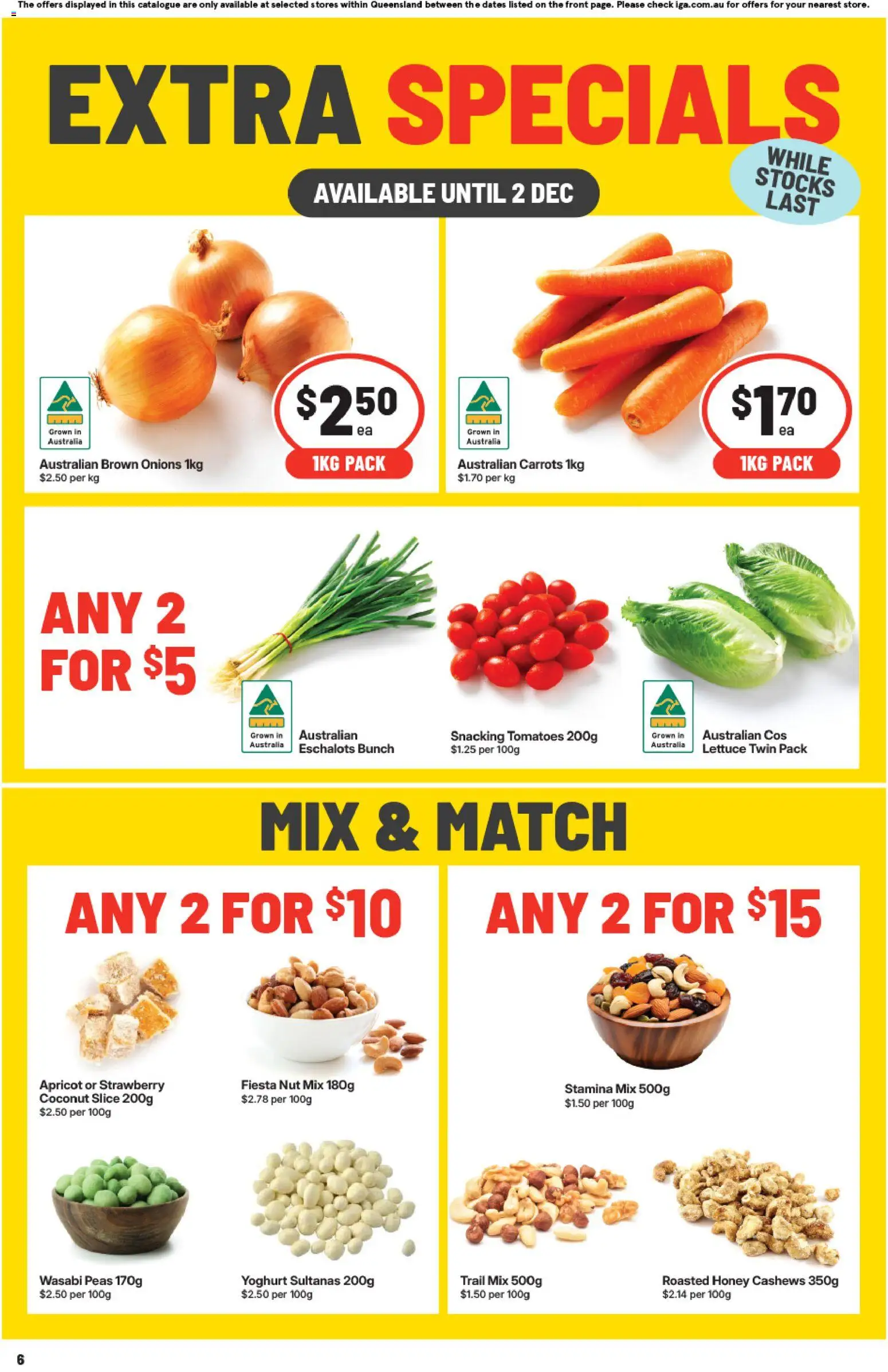 IGA catalogue - valid from 12.11.2025 | Page: 9 | Products: Honey, Tomatoes, Carrots, Onions