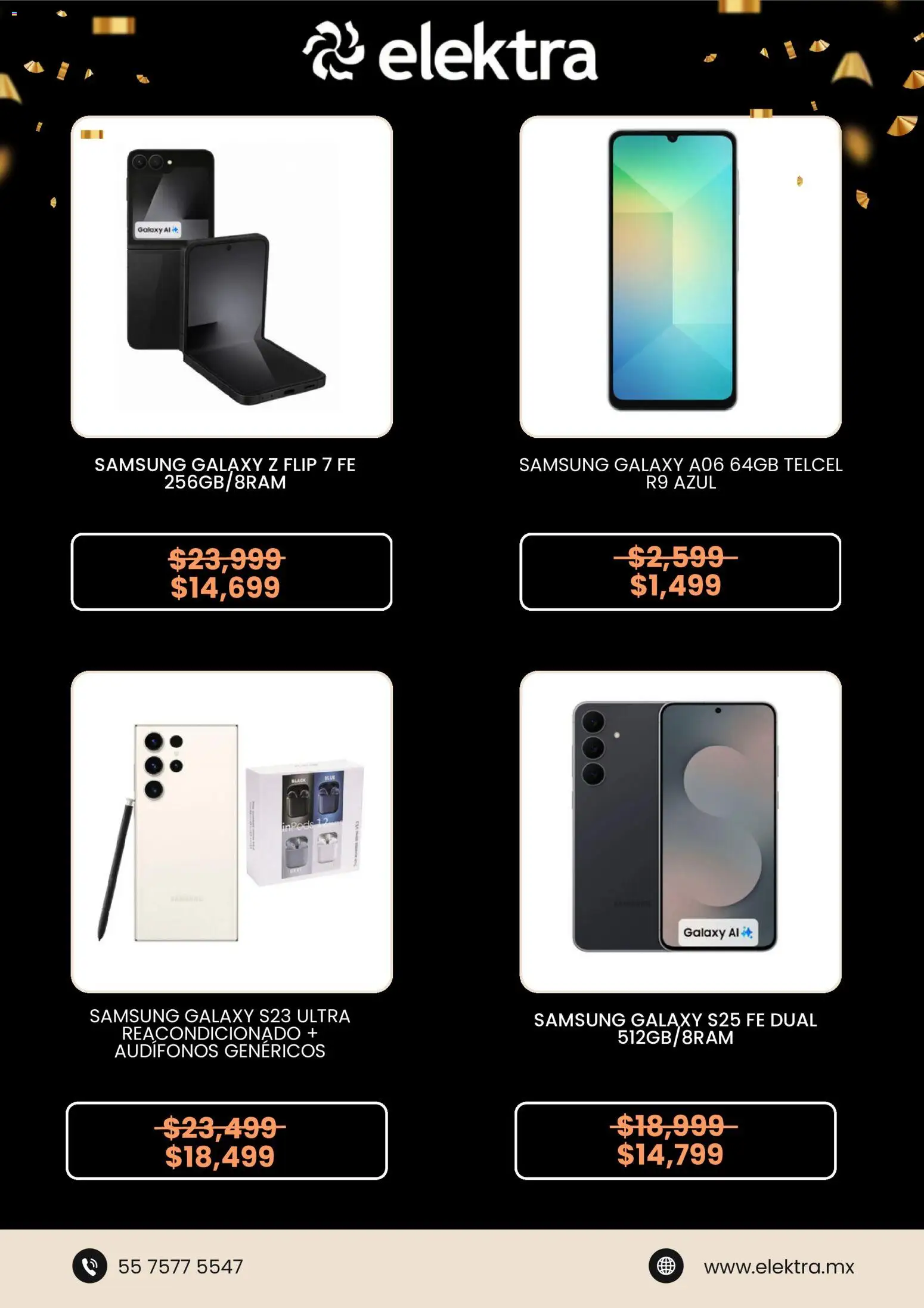 Nuevas ofertas de Elektra válidas en toda la República Mexicana desde el 28.11.2025. ¡Encuentra las mejores ofertas en Elektra Black Friday! | Página: 4 | Productos: Audífonos