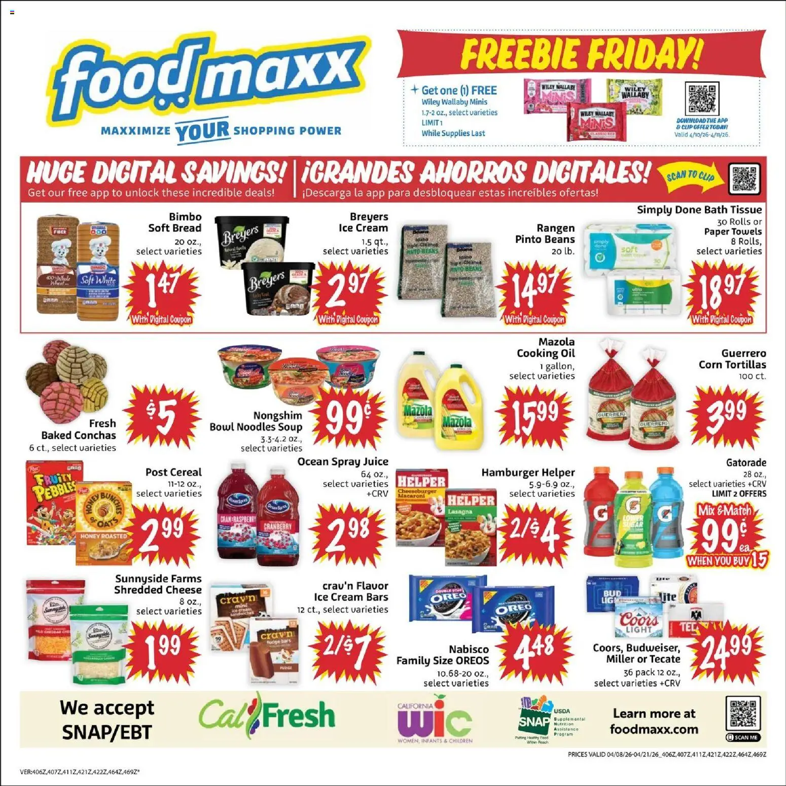FoodMaxx Weekly Ad - valid from 08.04.2026 | Page: 2 | Products: Clip, Bath, Cream, Ice cream