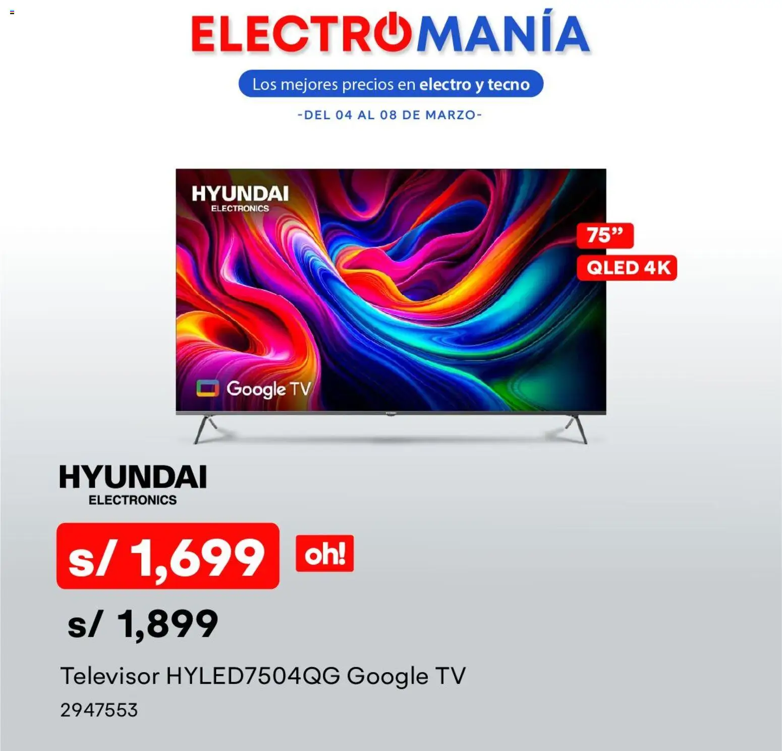 Catálogo Oechsle válido desde 04.03.2026 | Página: 4 | Productos: Televisor