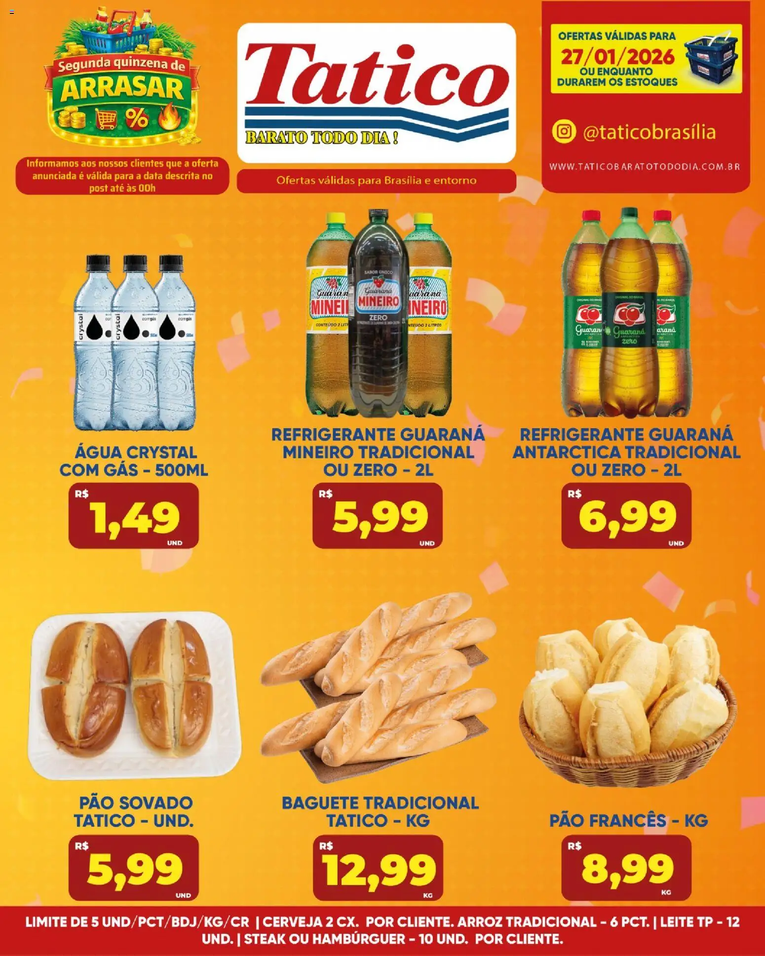Tatico Folheto - válido de 27.01.2026 | Página: 7 | Produtos: Guaraná, Leite, Pão, Cerveja