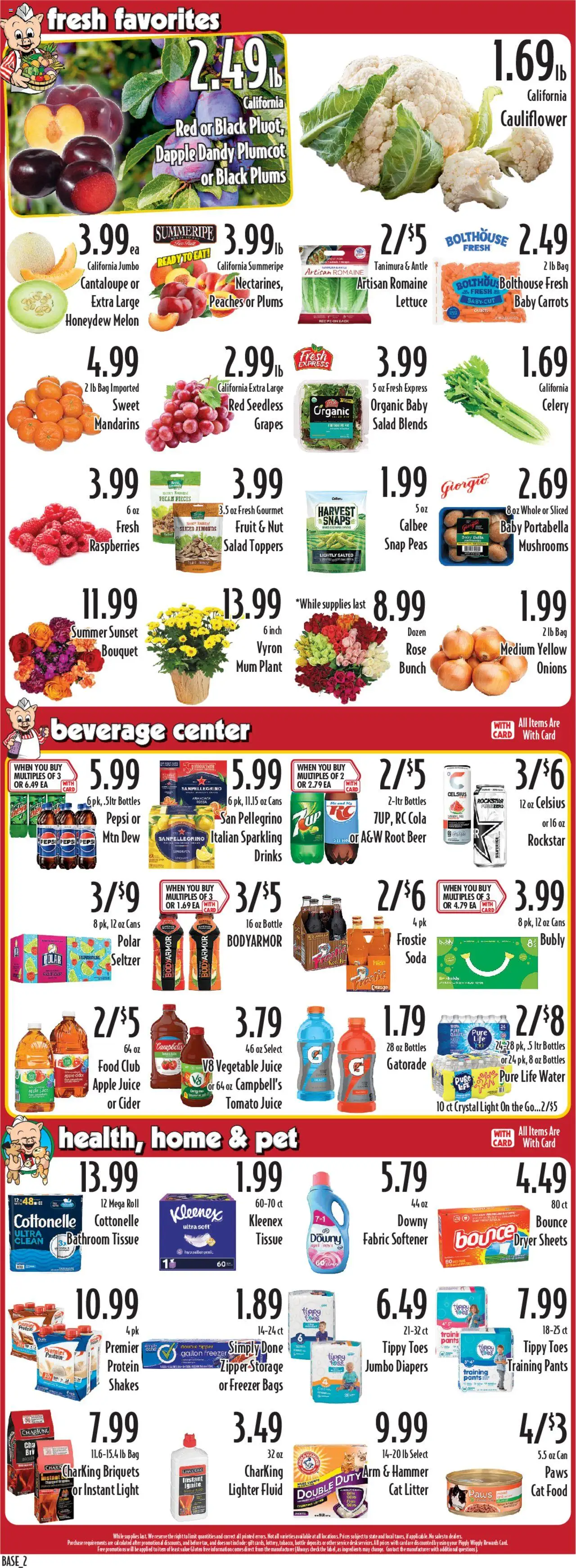 Piggly Wiggly Weekly Ad - valid from 13.08.2025 | Page: 2 | Products: Mushrooms, Cat Food, Cauliflower, Freezer
