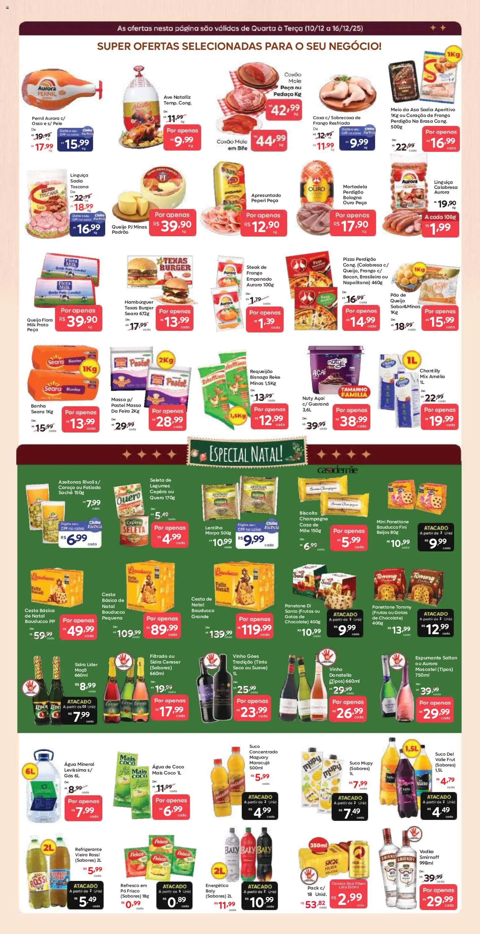 Barbosa Supermercados Folheto - válido de 10.12.2025 | Página: 2 | Produtos: Panettone, Pão, Mortadela, Cerveja