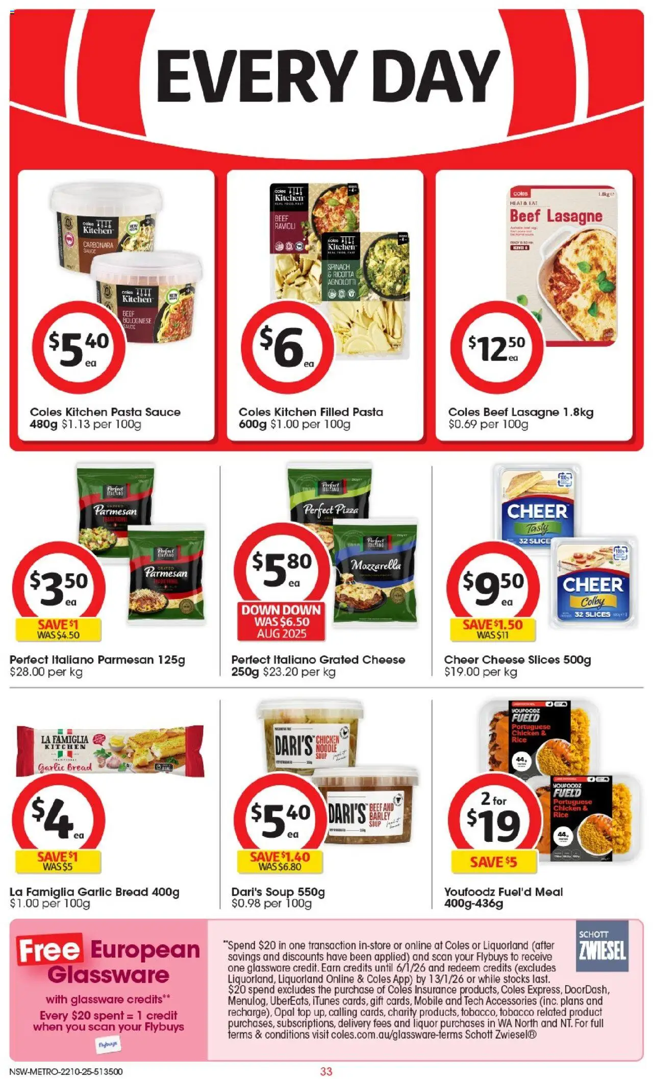 Coles catalogue - valid from 22.10.2025 | Page: 33 | Products: Glassware, Beef, Garlic, Mobile