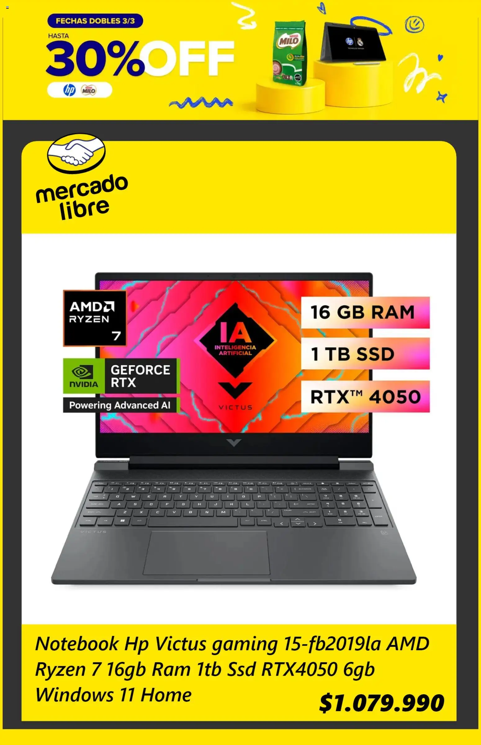 Mercado Libre ofertas  │ válido desde el 17.02.2026 | Página: 3 | Productos: Notebook