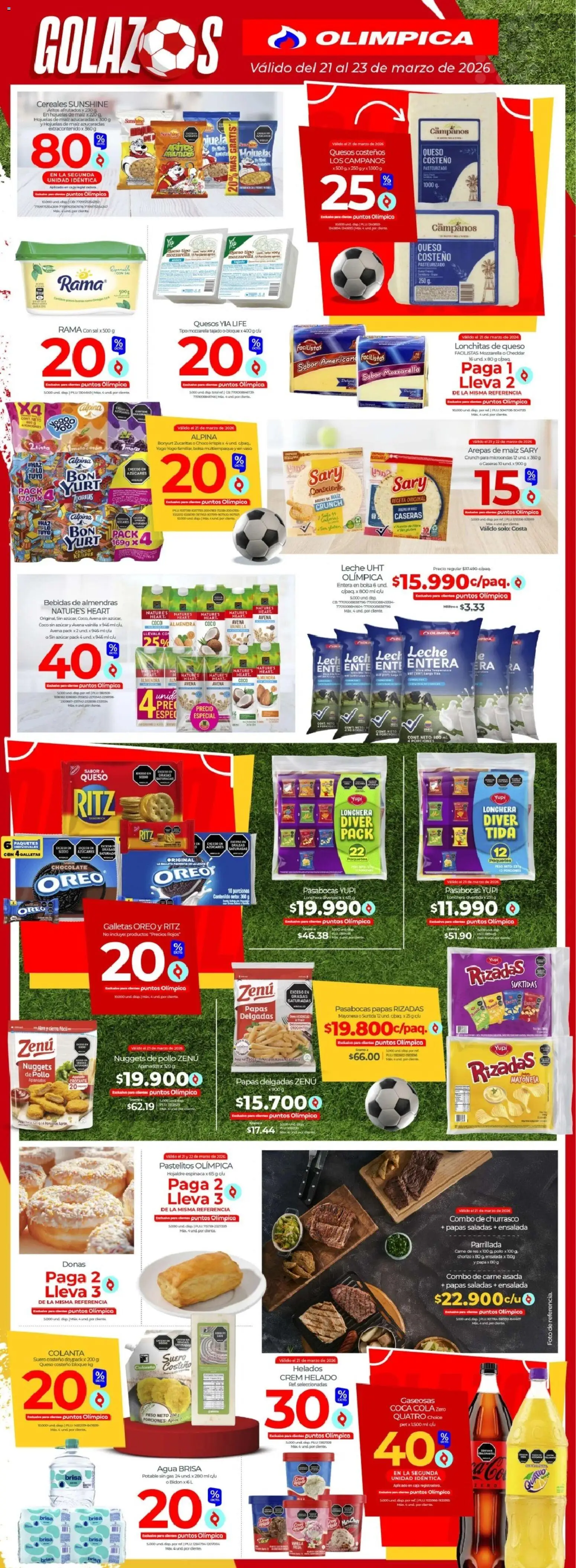 Olímpica revista - valida desde el 21.03.2026 | Página: 2 | Productos: Almendra, Lonchera, Caja, Coco