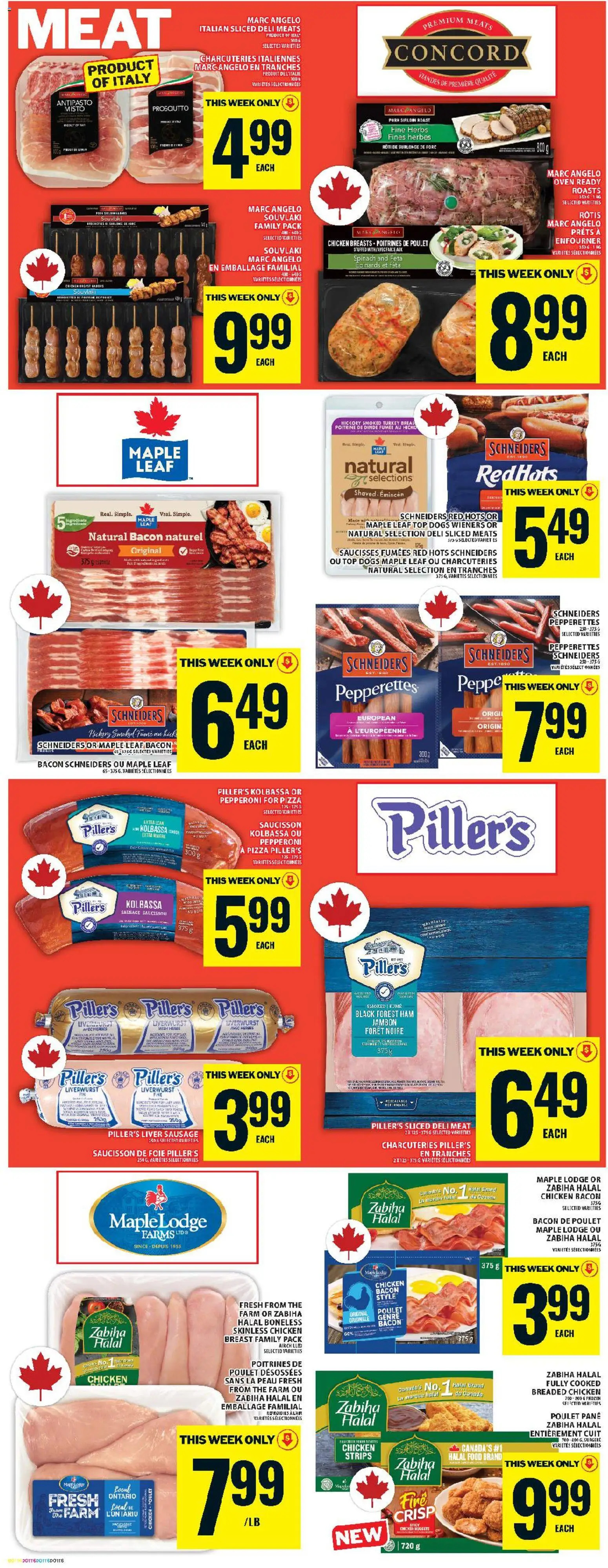 Food Basics flyer valid from 06.11.2025 | Page: 8 | Products: Oven, Ham, Pizza, Chicken