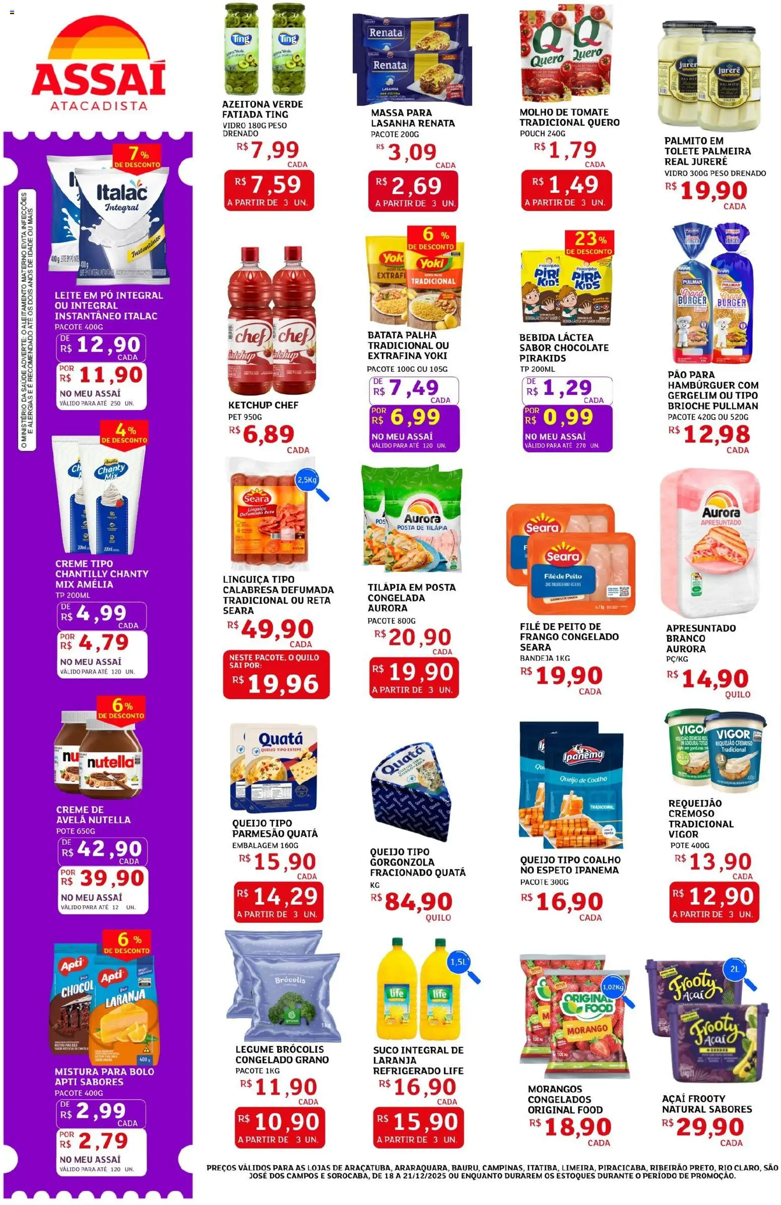 Assaí Atacadista Folheto - válido de 18.12.2025 | Página: 2 | Produtos: Pó, Molho de tomate, Suco, Hambúrguer