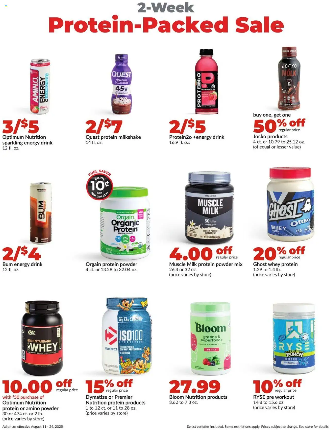 HyVee Weekly Ad - valid from 18.08.2025 | Page: 34 | Products: Powder, Milk, Sugar, Greens