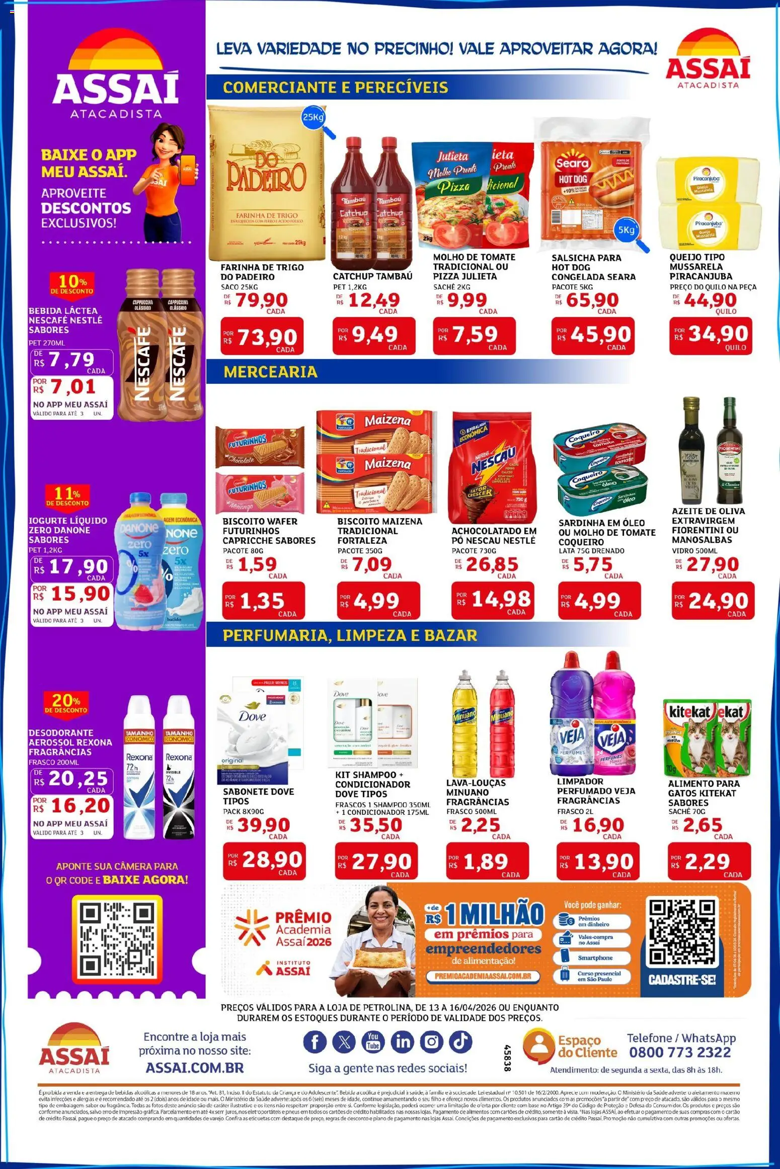 Assaí Atacadista Folheto - válido de 13.04.2026 | Página: 2 | Produtos: Nescau, Salsicha, Pneus, Base