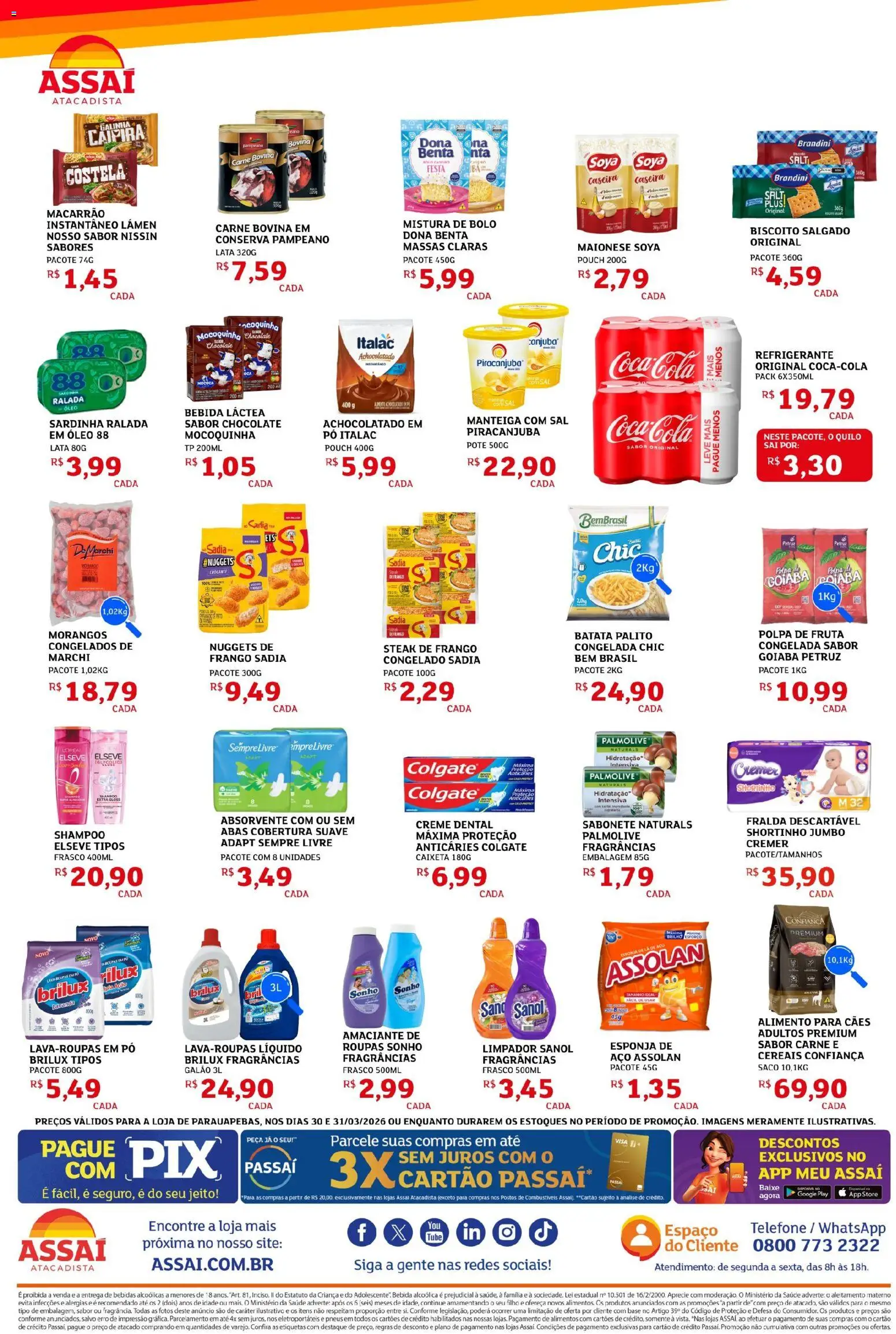 Assaí Atacadista Folheto - válido de 30.03.2026 | Página: 2 | Produtos: Pó, Manteiga, Base, Batata