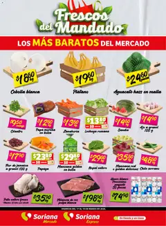 Vista previa de Soriana Frescos del Mandado Mercado: Saltillo y Torreón, nuevo folleto de la tienda, válido en México a partir del 17.03.2026