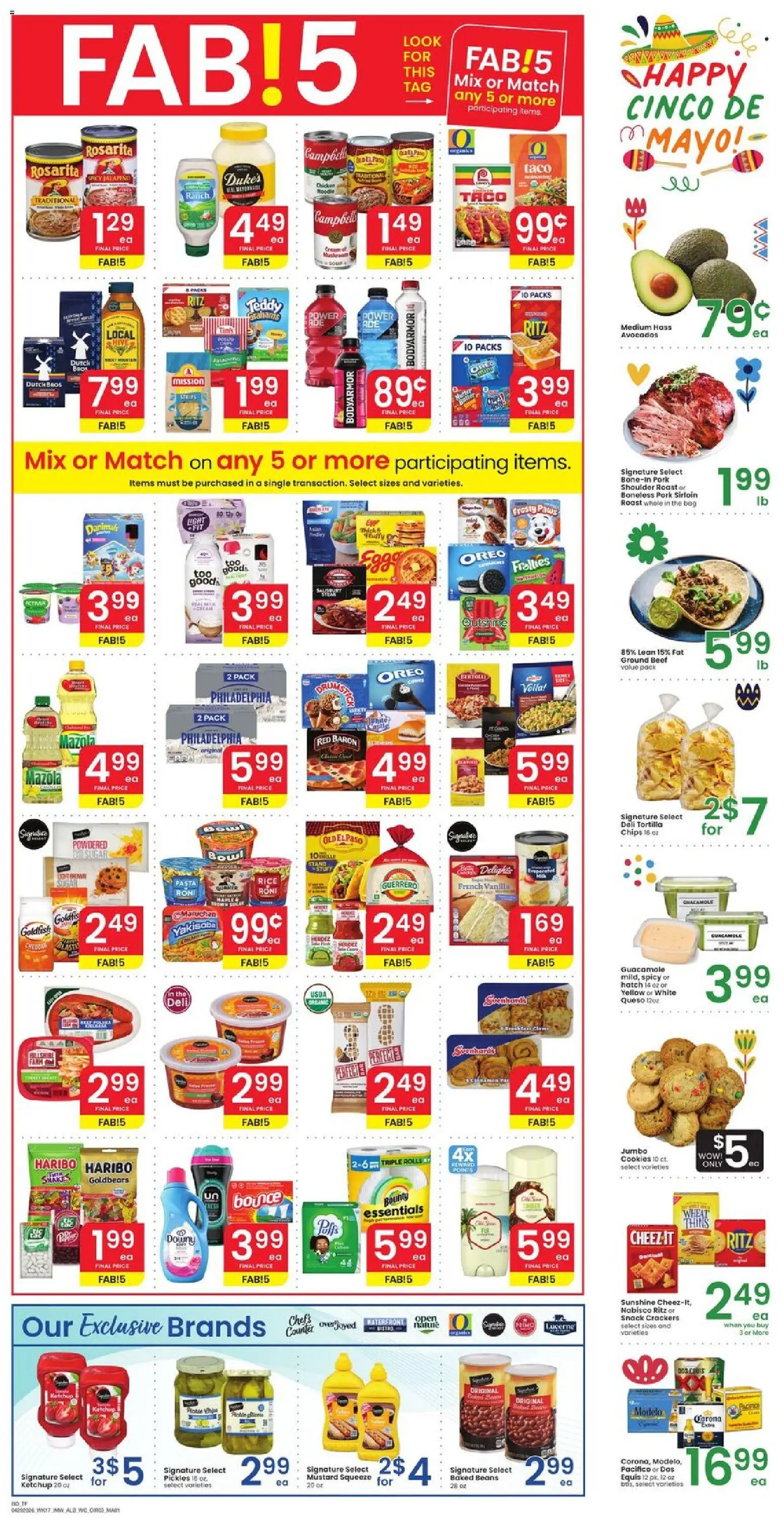 Albertsons Weekly Ad - valid from 29.04.2026 | Page: 2 | Products: Milk, Pasta, Ketchup, Cookies