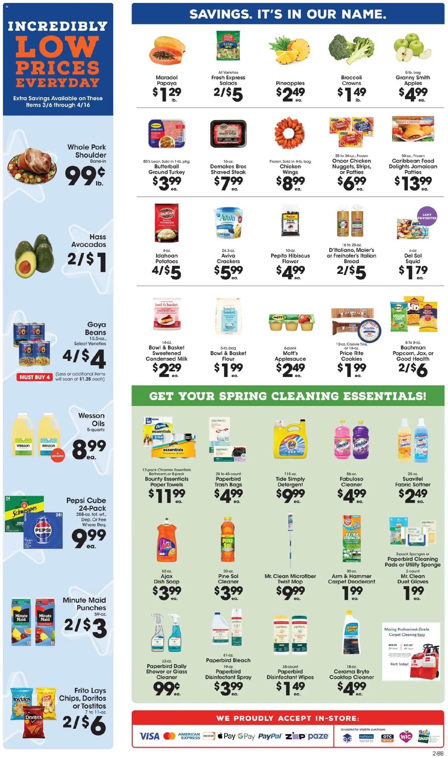 Price Rite Weekly Ad - valid from 19.03.2026 | Page: 2 | Products: Shower, Crowns, Milk, Bread