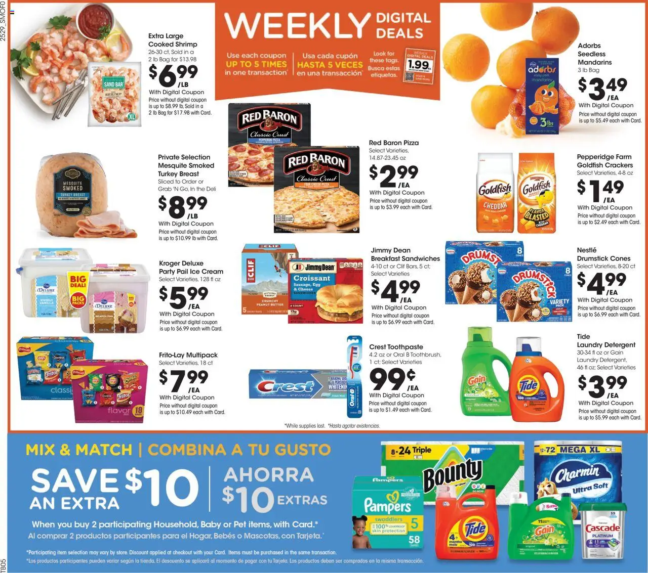 Smith's Weekly Ad - valid from 20.08.2025 | Page: 2 | Products: Mandarins, Butter, Toothpaste, Detergent
