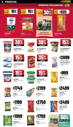 Vista previa Diarco - Ofertas Pueblo Sur válido desde el 01.12.2025 | Página: 2 | Productos: Crema de leche, Queso crema, Leche, Chocolatada