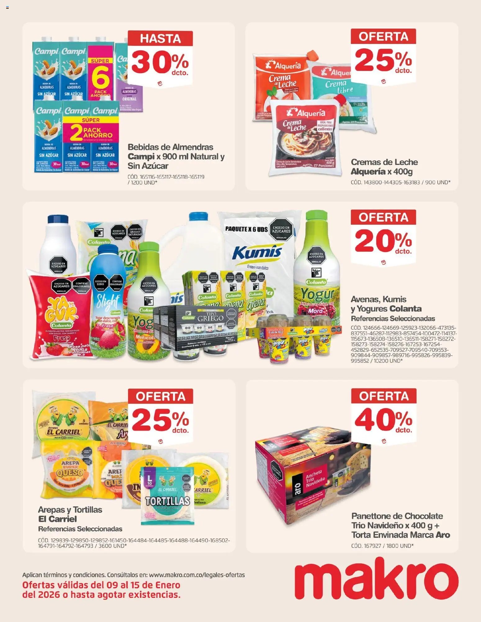 Makro revista - valida desde el 09.01.2026 | Página: 5 | Productos: Crema, Queso, Yogur, Chocolate