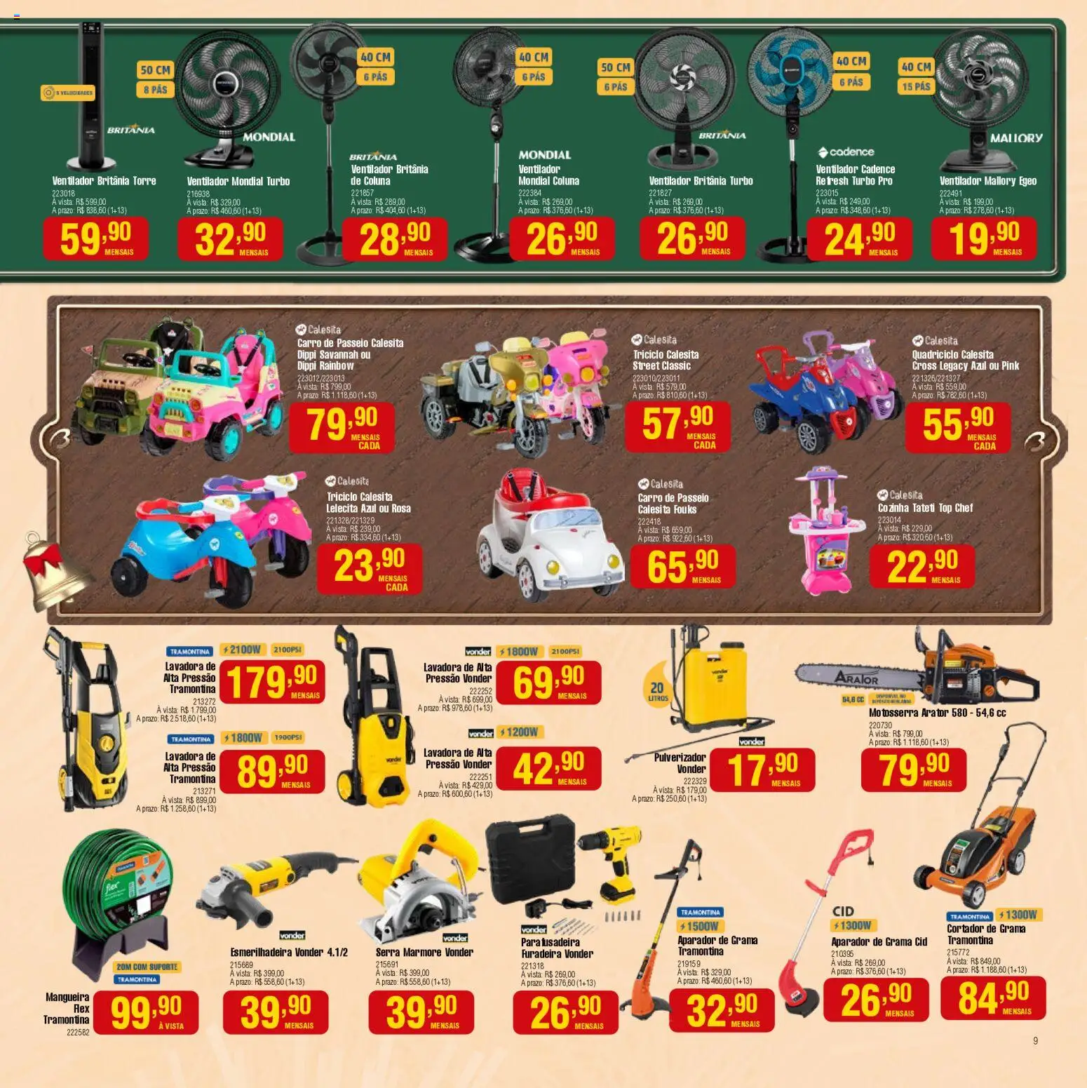 Berlanda Folheto - válido de 01.12.2025 | Página: 9 | Produtos: Aparador, Furadeira, Esmerilhadeira, Cortador