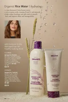 Preview of Damage Care Shampoo, With biotin, ceramide, protein and 17 amino acids to revitalize dry strands, helping to restore strength and resilience. Enriching rice water helps transform dry hair into a silky mane. 500 ml from shop Avon valid from 23.10.2025 | Page: 140