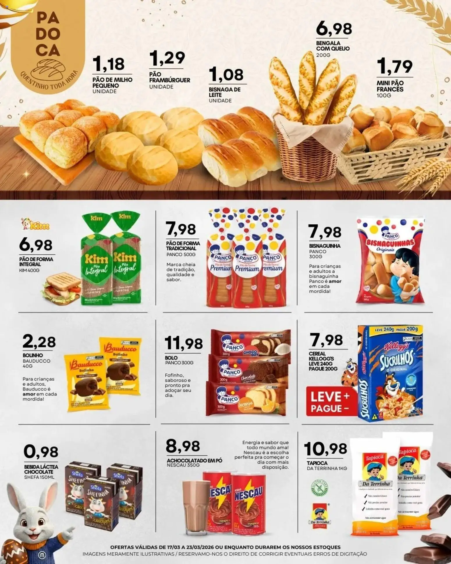 Mercadão Atacadista Folheto - válido de 17.03.2026 | Página: 7 | Produtos: Achocolatado, Tapioca, Pão, Bolo