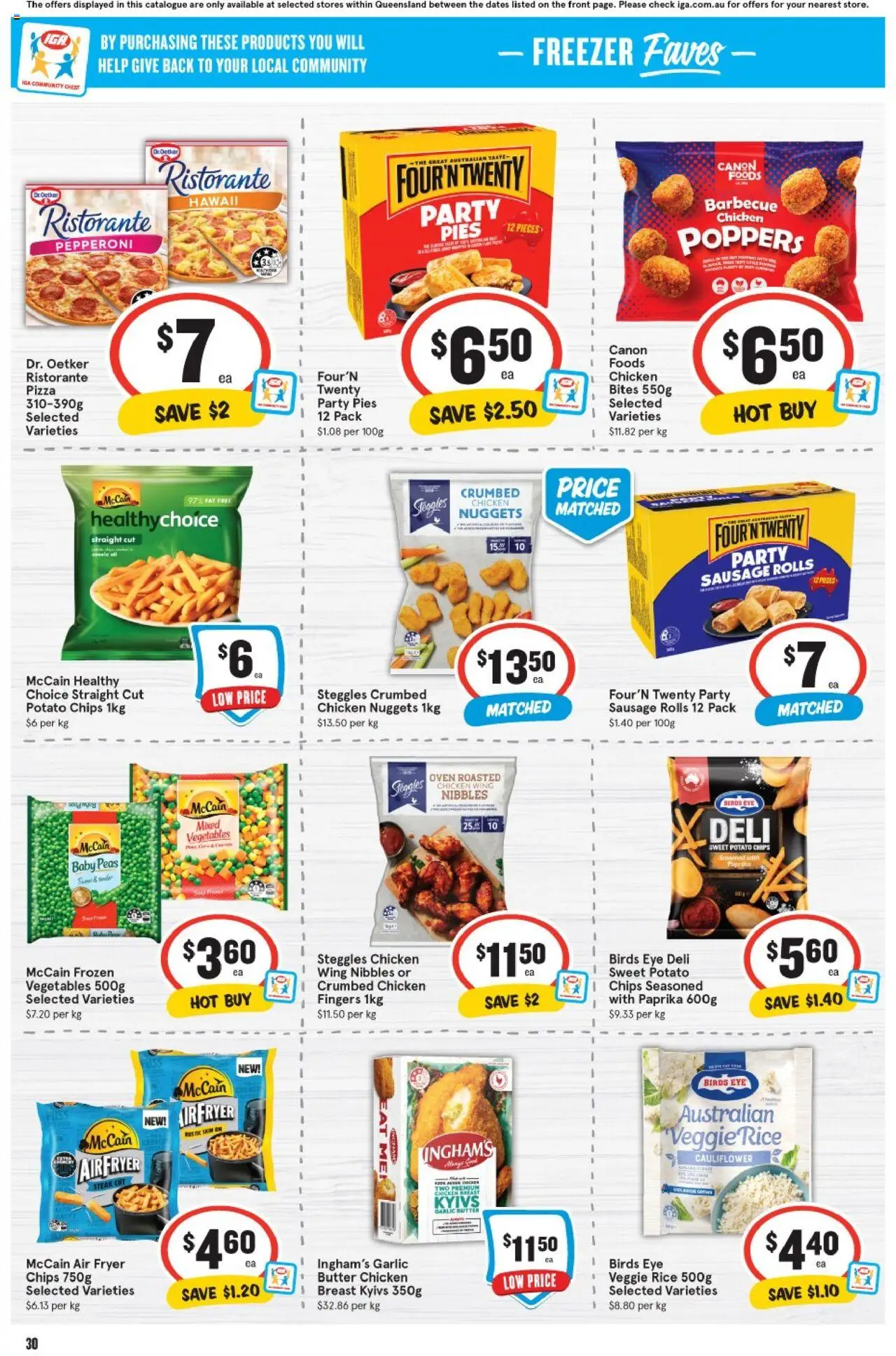 IGA catalogue - valid from 06.08.2025 | Page: 26 | Products: Milk, Mango, Blueberries, Pies