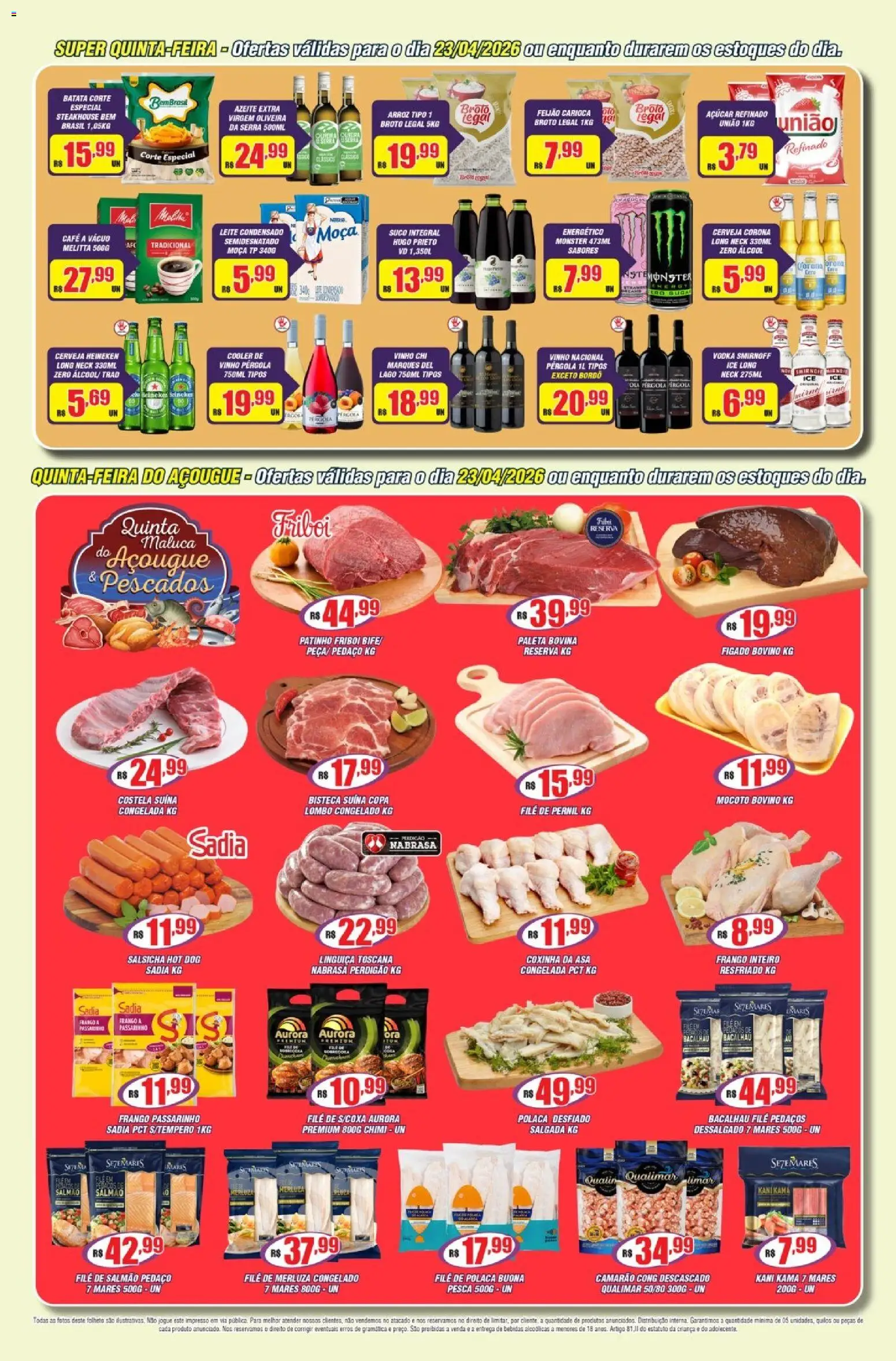 Violeta Supermercados Folheto - válido de 21.04.2026 | Página: 4 | Produtos: Feijão, Cooler, Leite condensado, File de polaca