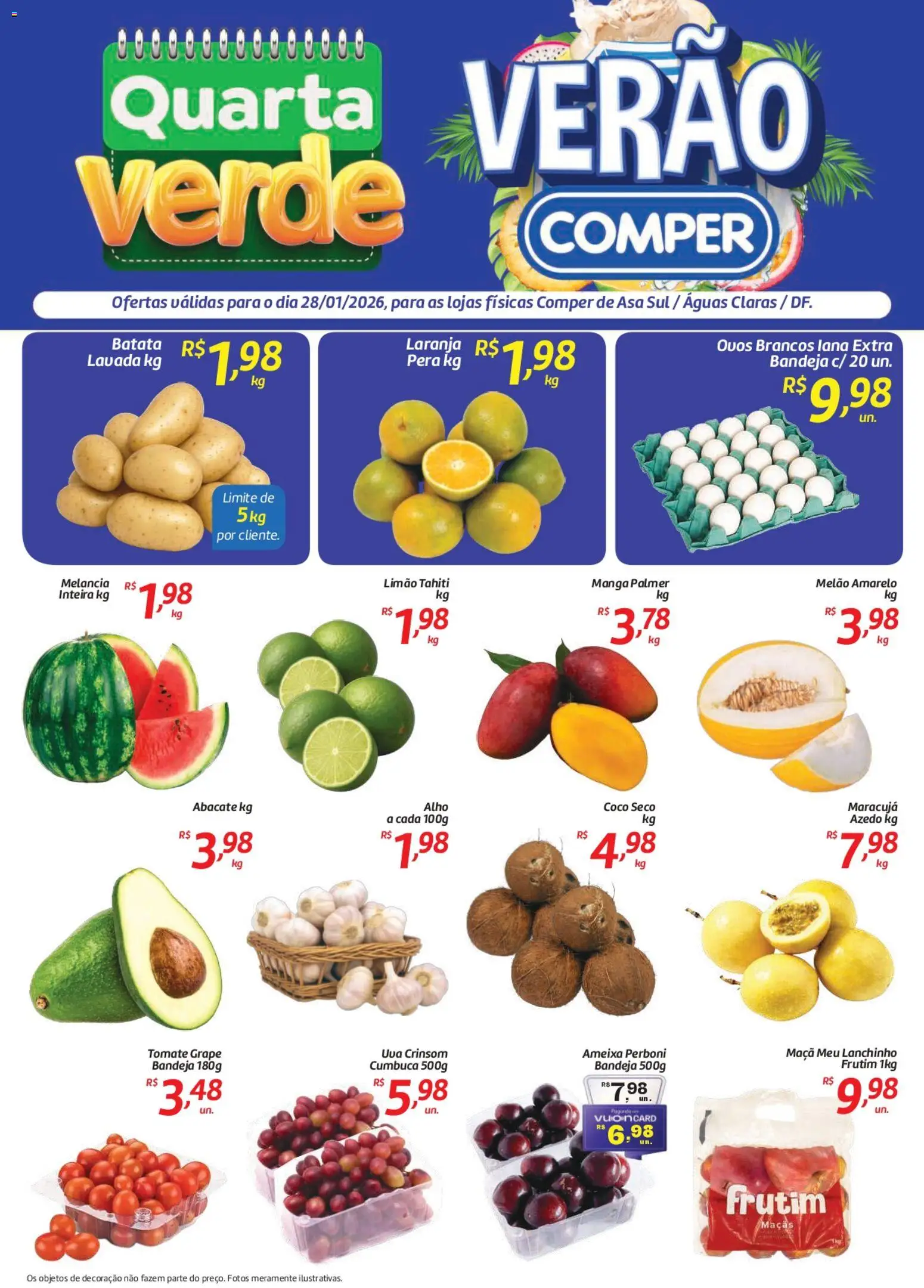 Comper Folheto - válido de 28.01.2026 | Página: 1 | Produtos: Melancia, Melão, Alho, Maçãs