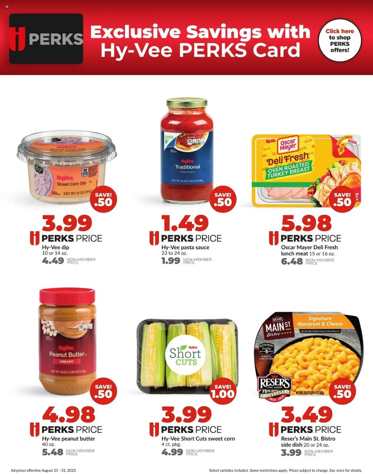HyVee Weekly Ad - valid from 25.08.2025 | Page: 10 | Products: Corn, Butter, Sauce, Oven