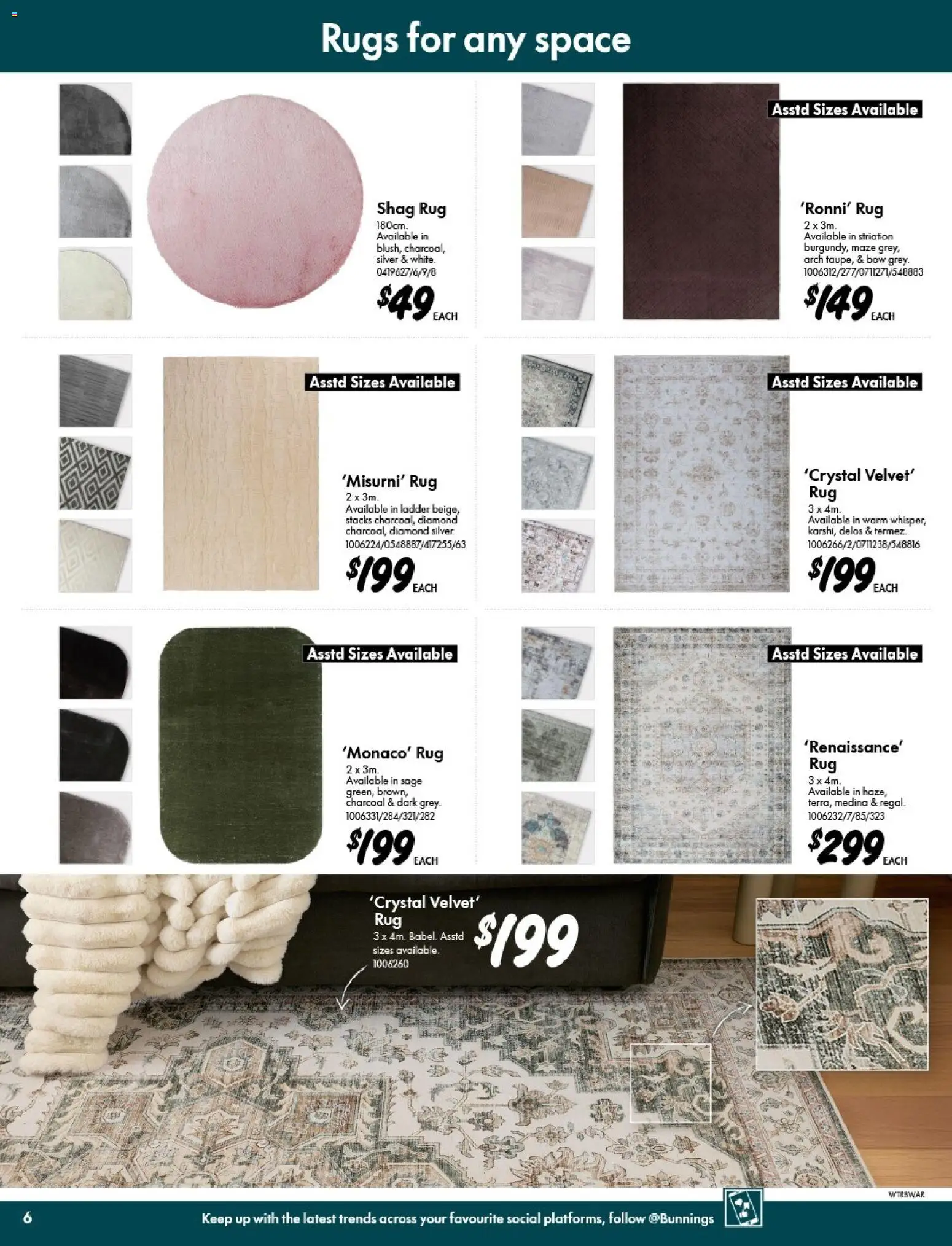 Bunnings Warehouse catalogue - valid from 29.04.2026 | Page: 6 | Products: Diamond, Rugs