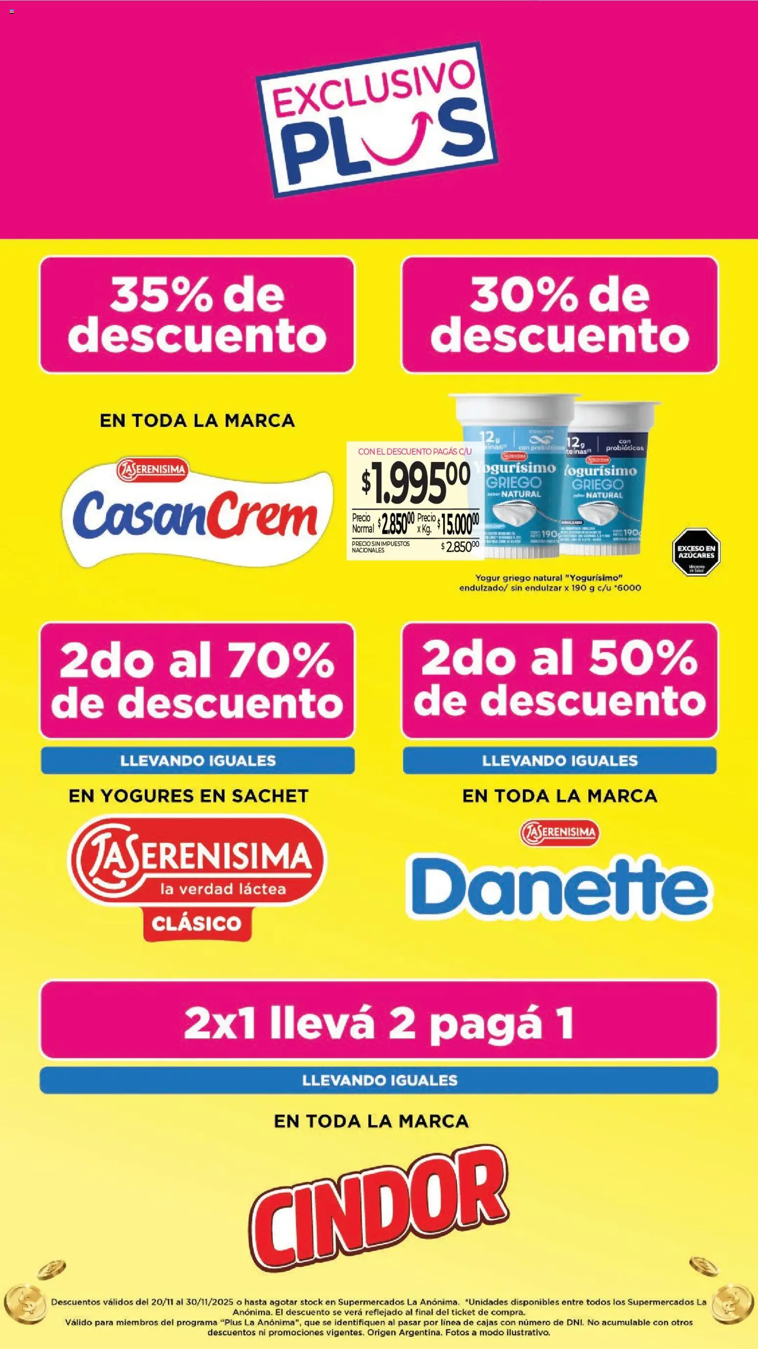 La Anonima catálogo │ válido desde el 20.11.2025 | Página: 16 | Productos: Yogur