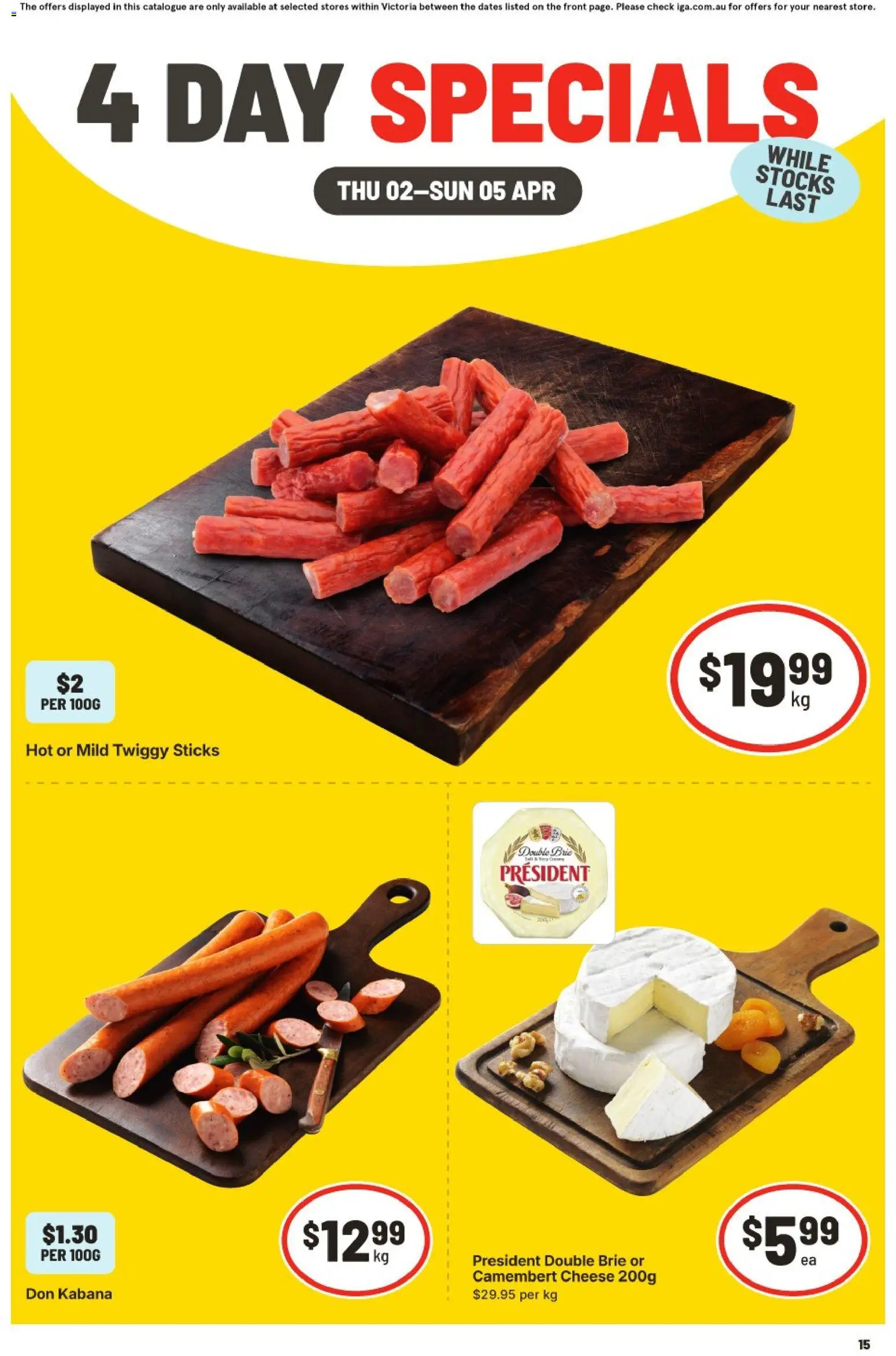IGA catalogue - valid from 02.04.2026 | Page: 3 | Products: Cheese, Salt