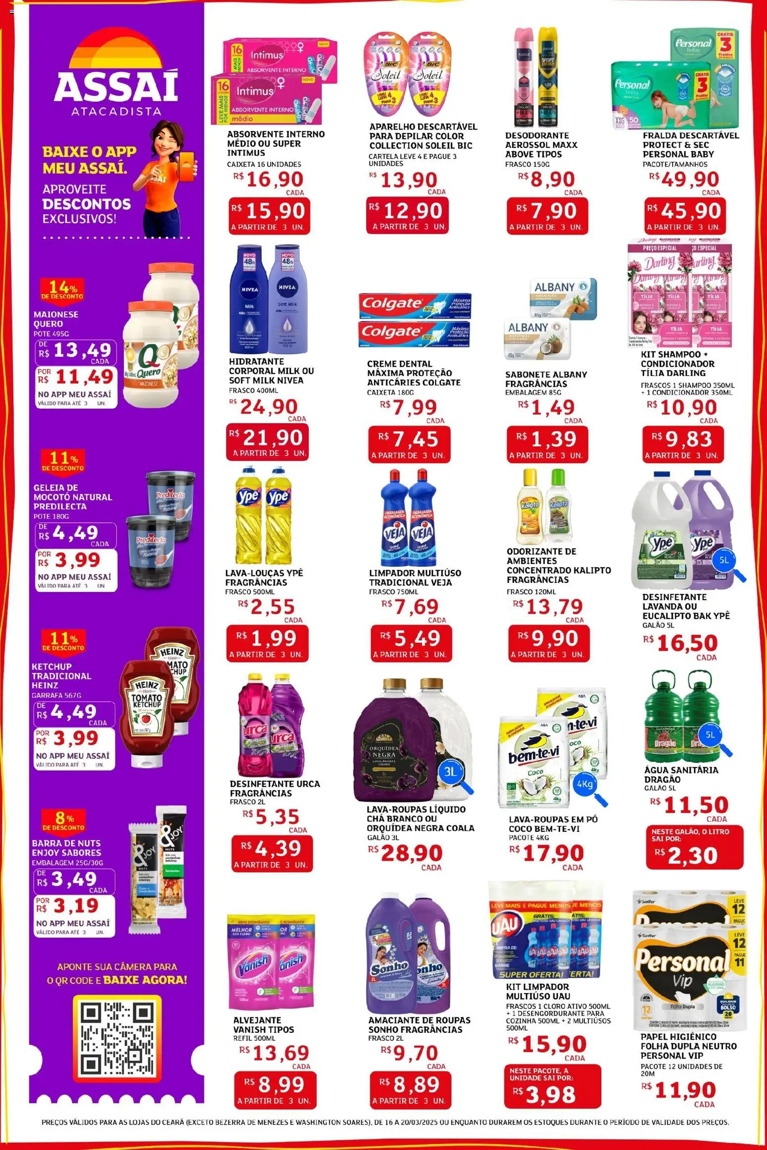 Assaí Atacadista Folheto - válido de 16.03.2026 | Página: 2 | Produtos: Condicionador, Desodorante, Ketchup, Amaciante