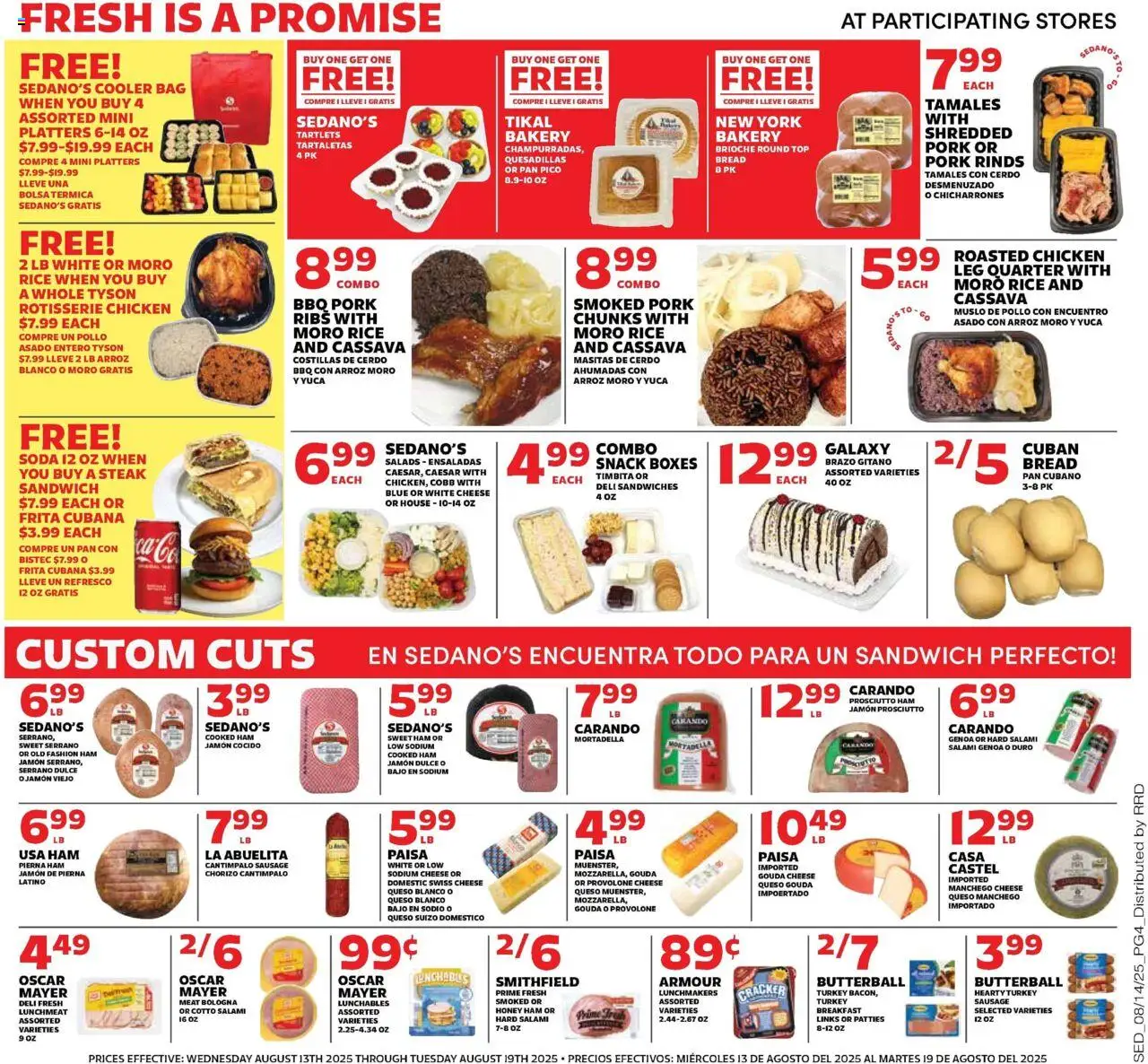 Sedano's Weekly Ad - valid from 13.08.2025 | Page: 4 | Products: Bakery, Pan, Salami, Rice