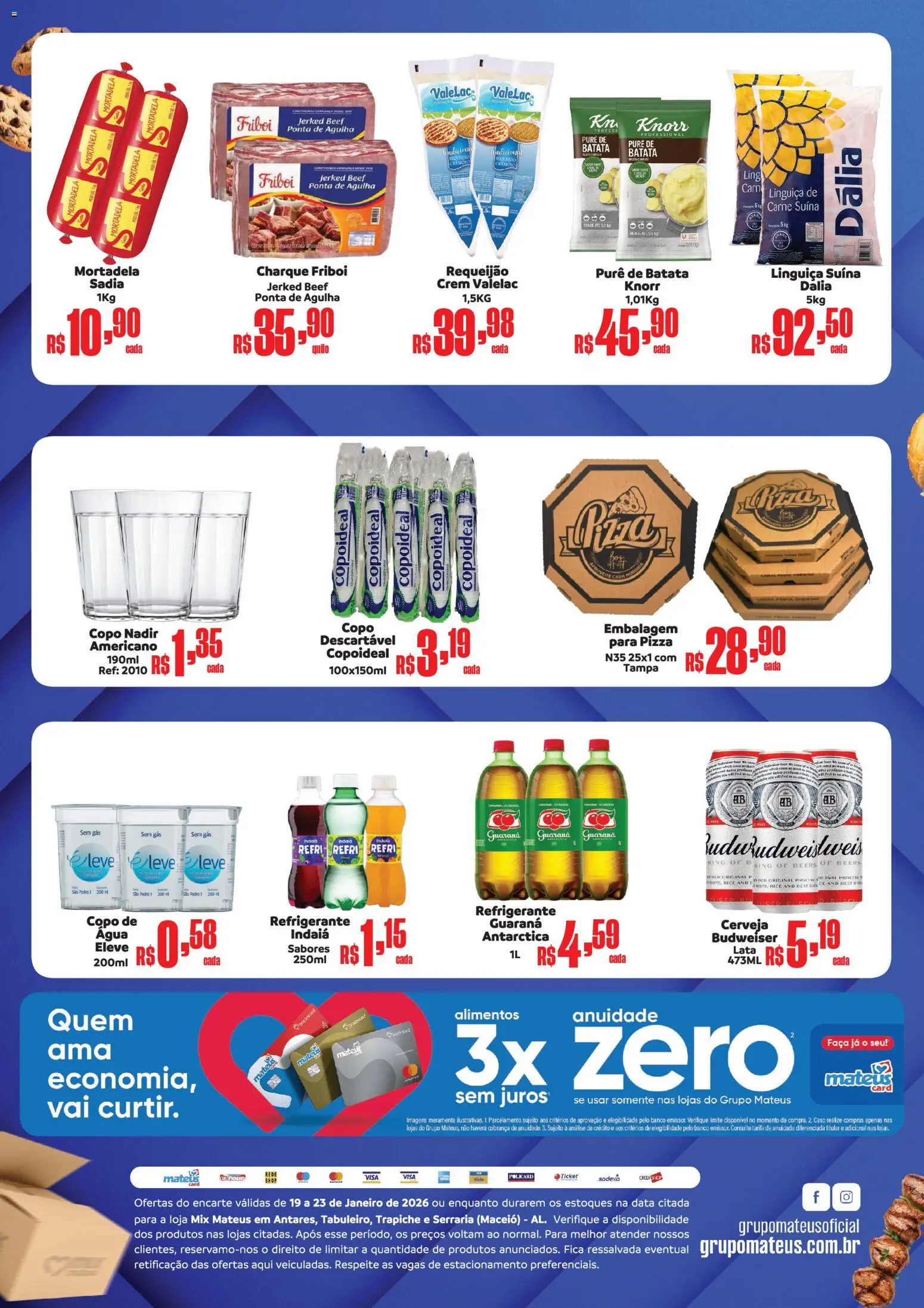 Mateus Folheto - válido de 19.01.2026 | Página: 2 | Produtos: Cerveja, Refrigerante, Batata, Knorr