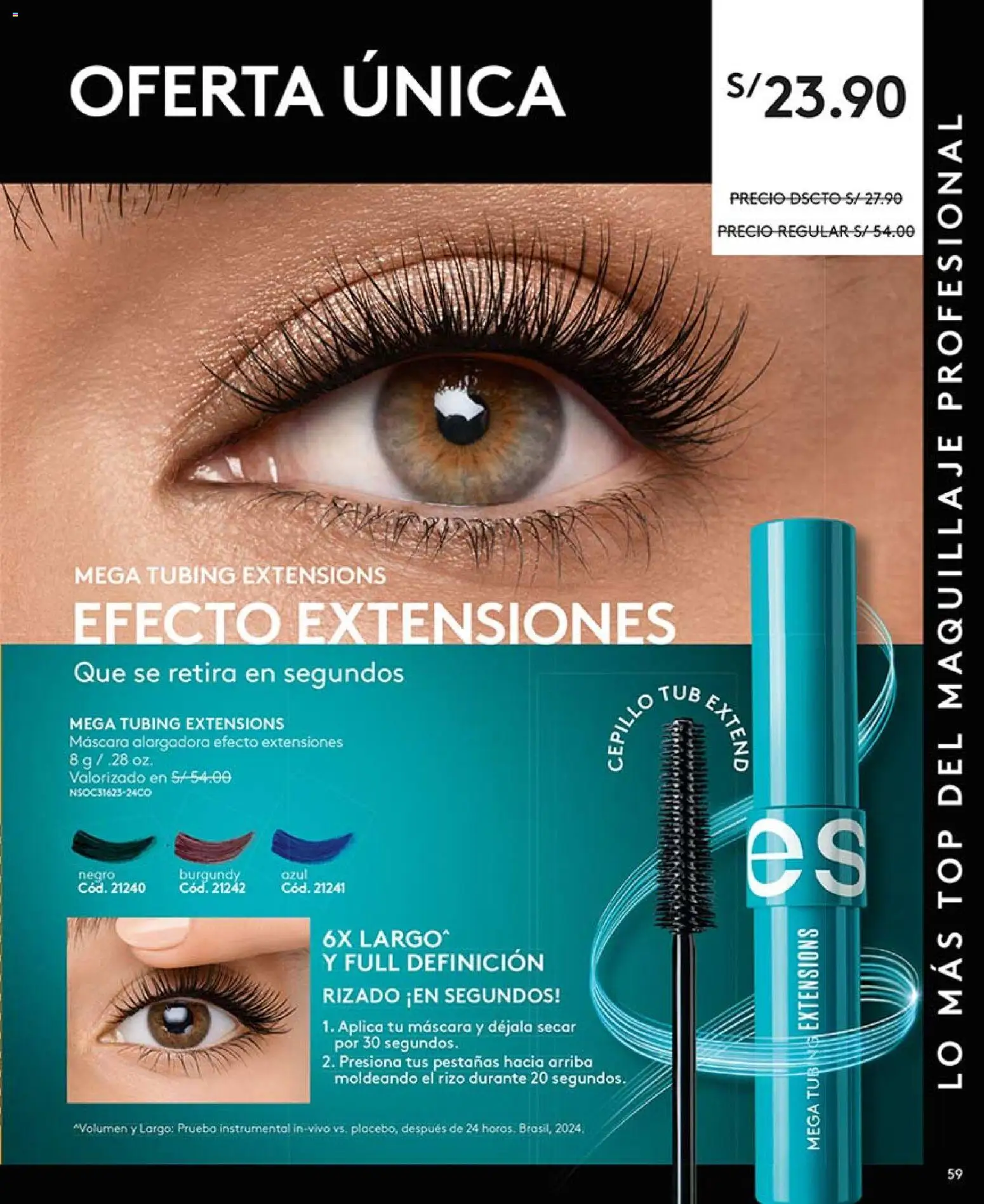 Catálogo Ésika válido desde 21.02.2026 | Página: 59 | Productos: Máscara, Maquillaje
