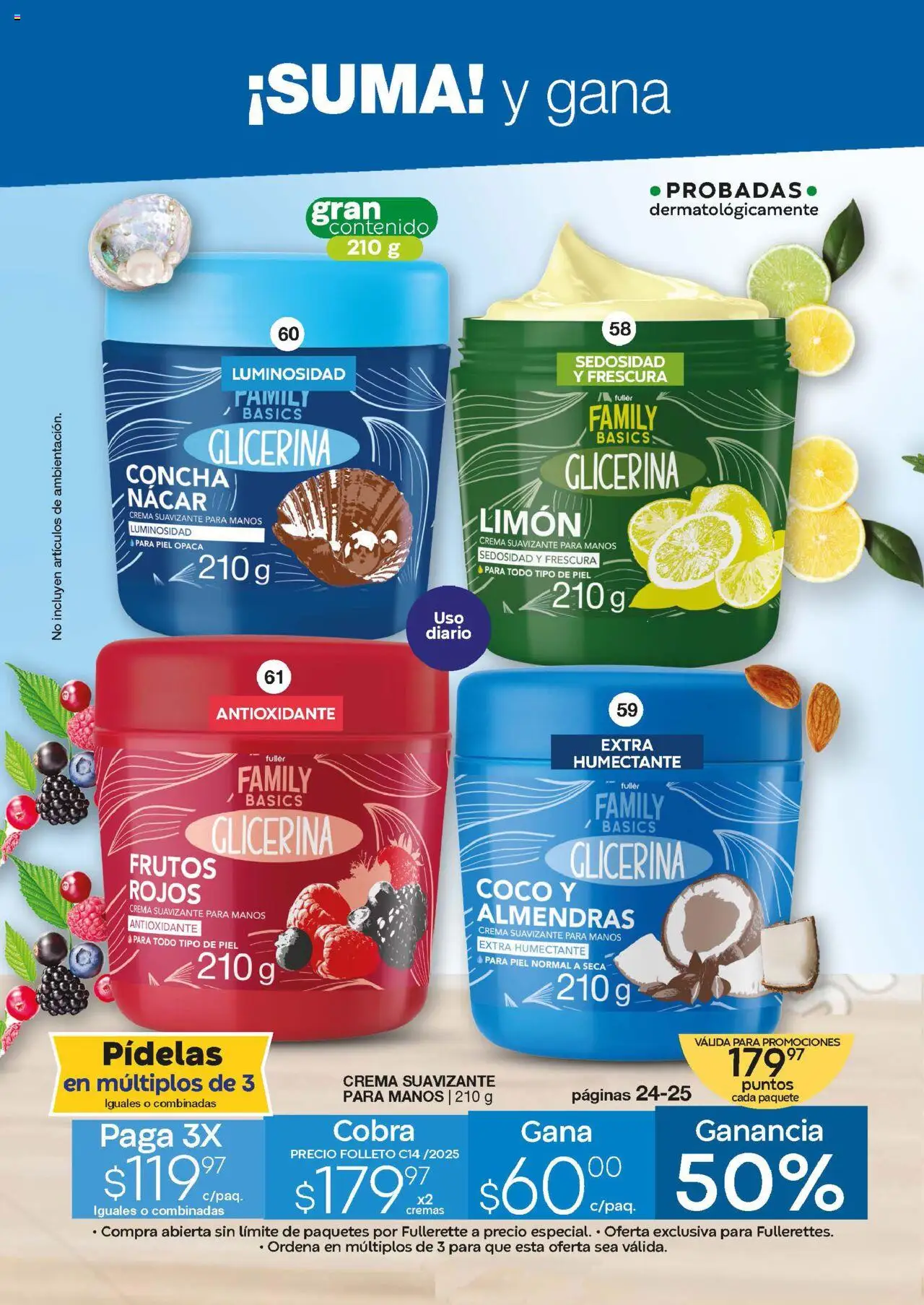 Nuevas ofertas de Fuller válidas en toda la República Mexicana desde el 15.10.2025. ¡Encuentra las mejores ofertas en Fuller - Revista Gana Más C14! | Página: 20 | Productos: Almendras, Crema, Limón, Suavizante