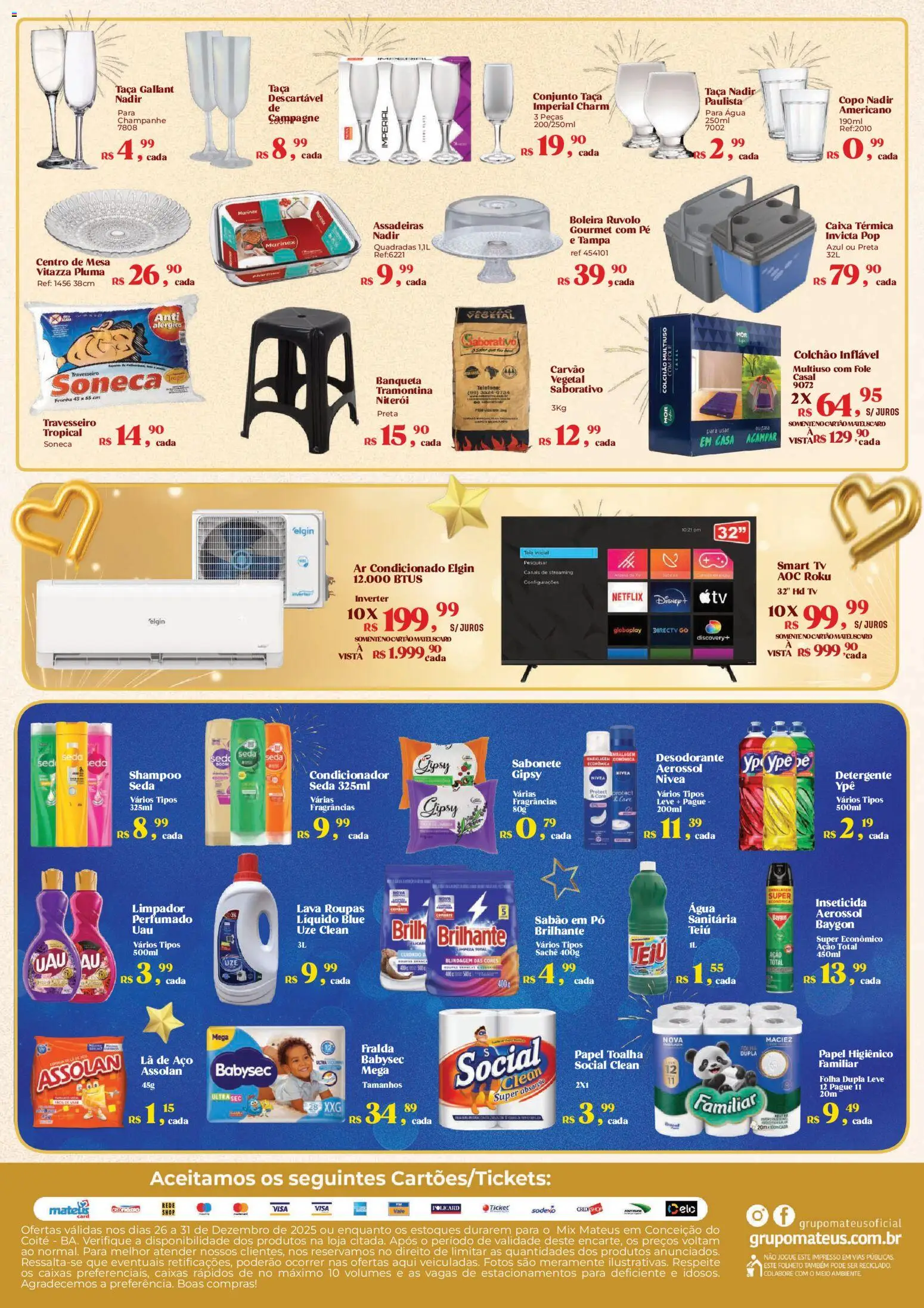 Mateus Folheto - válido de 26.12.2025 | Página: 4 | Produtos: Pó, Desodorante, Mesa, Boleira