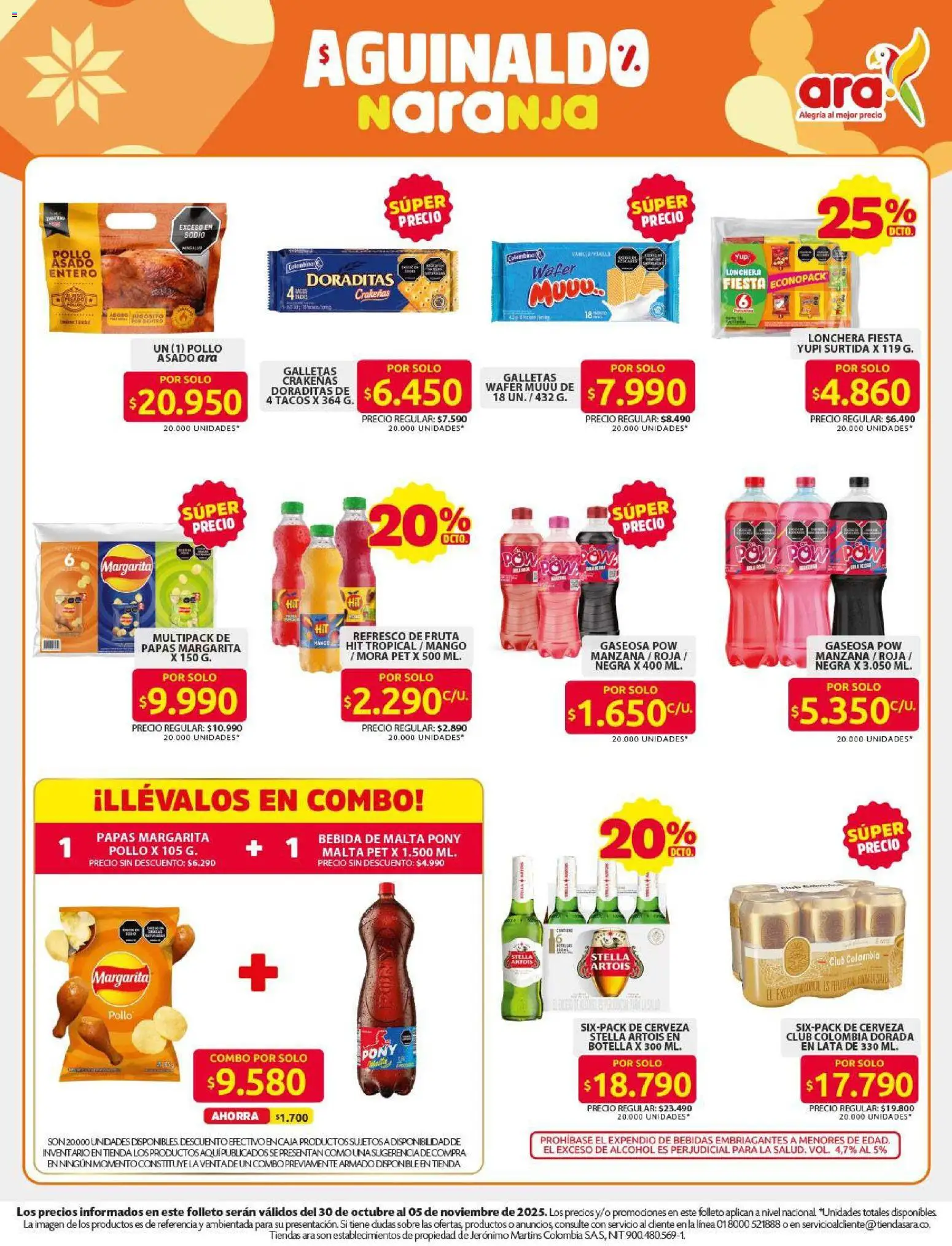 Ara revista - valida desde el 30.10.2025 | Página: 3 | Productos: Galletas, Mango, Mora, Cerveza