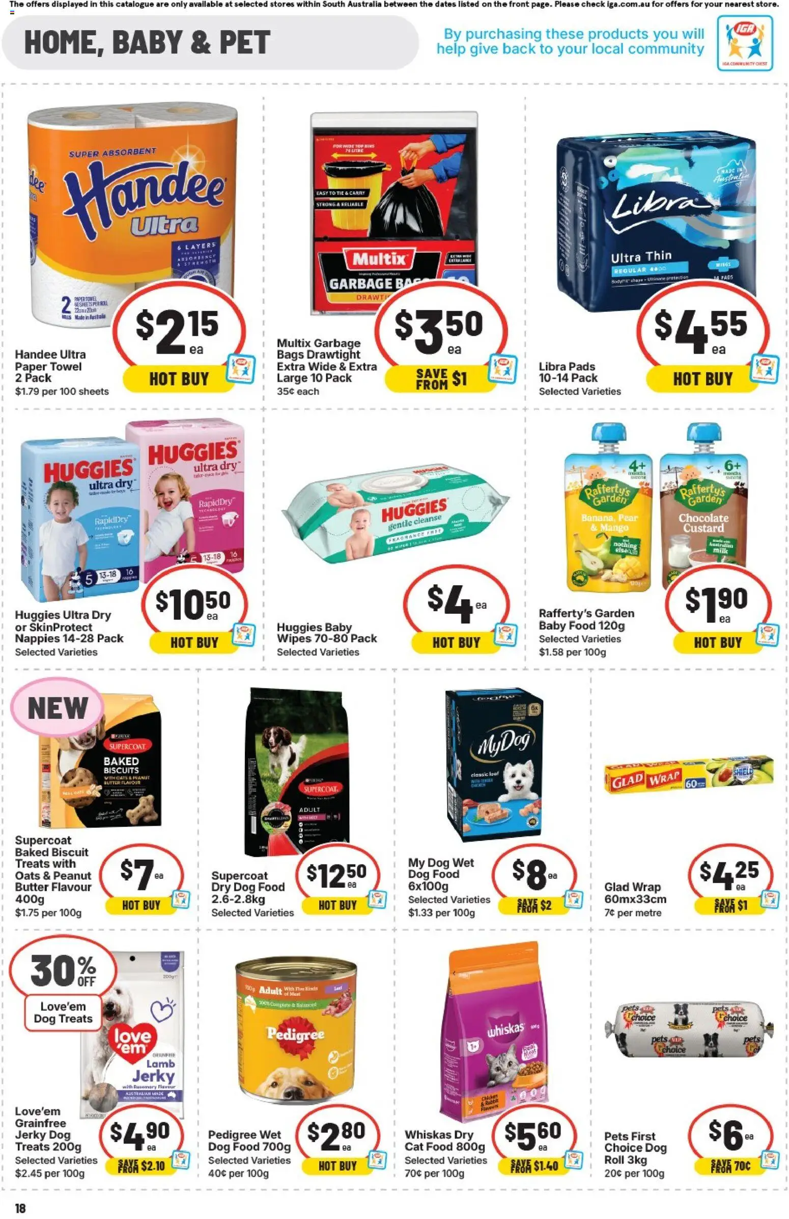 IGA catalogue - valid from 11.03.2026 | Page: 14 | Products: Chocolate, Lamb, Nappies, Biscuits