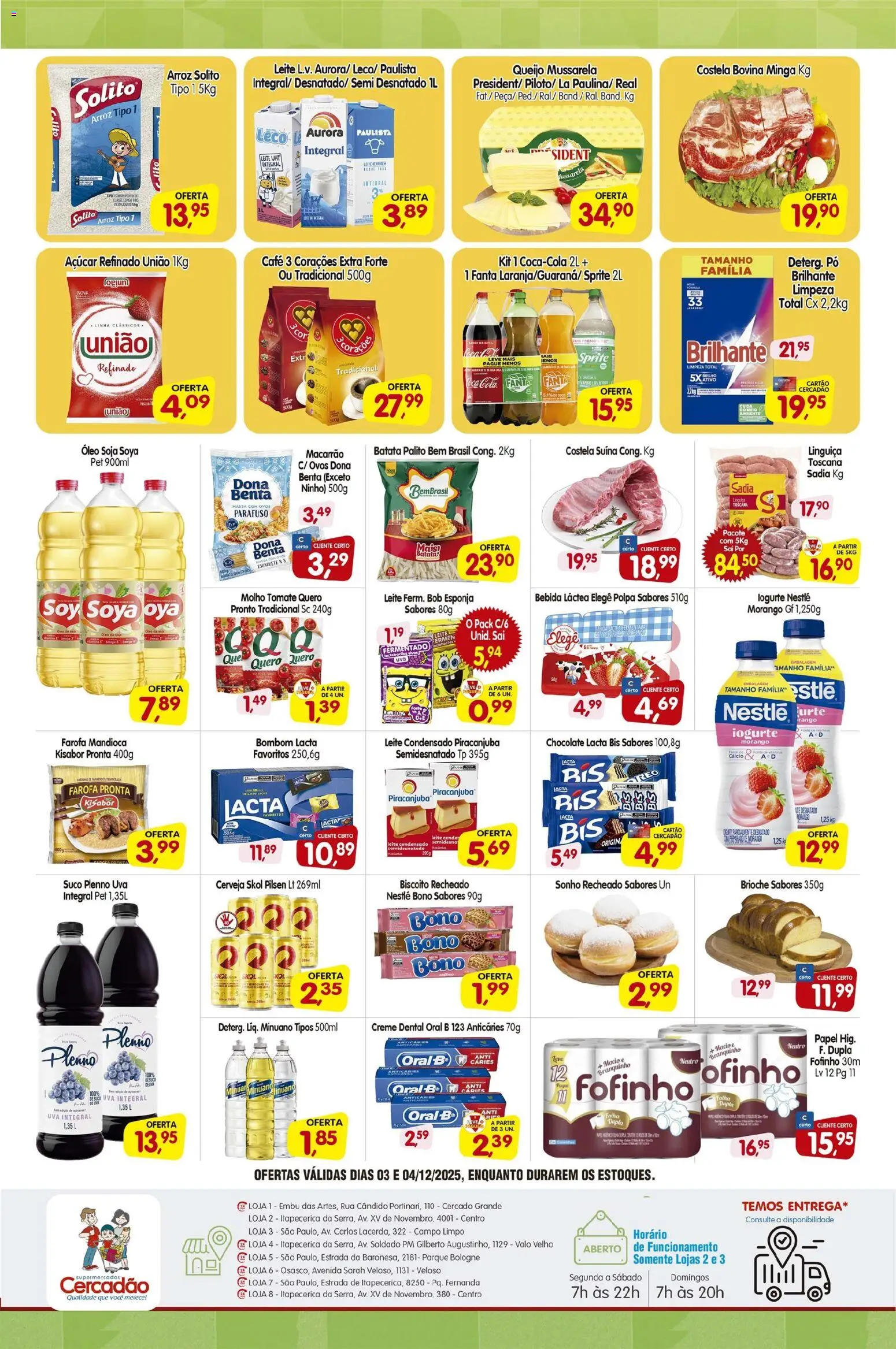 Cercadão Folheto - válido de 03.12.2025 | Página: 2 | Produtos: Esponja, Leite, Cerveja, Creme dental