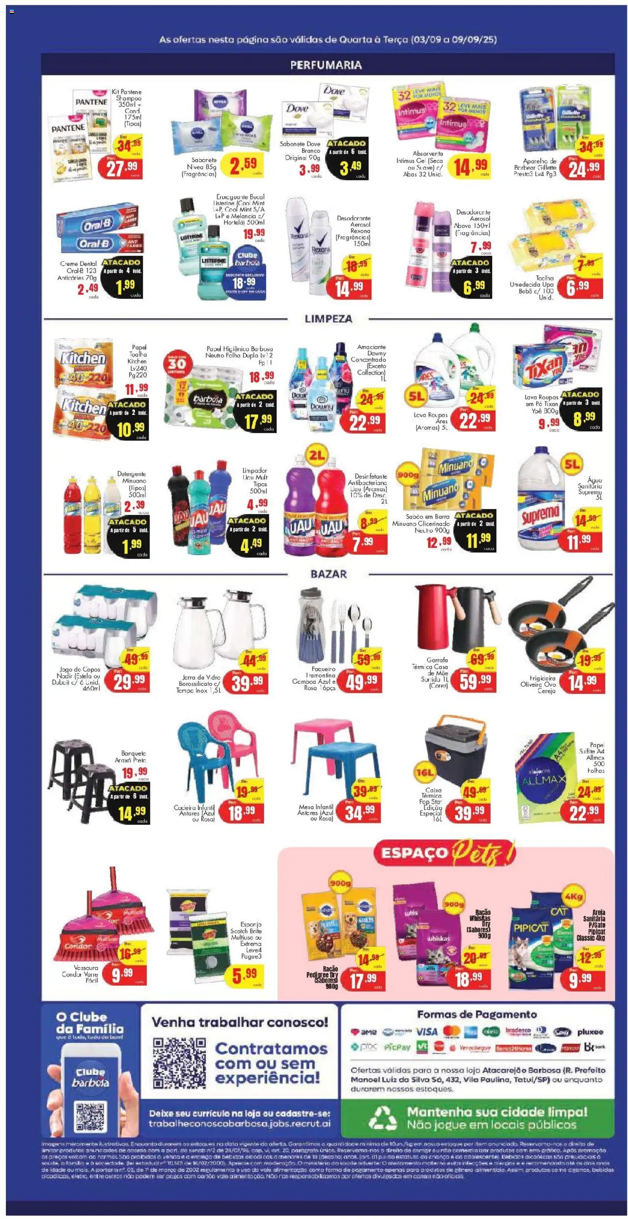 Barbosa Supermercados Folheto - válido de 03.09.2025 | Página: 4 | Produtos: Papel toalha, Pó, Aparelho de barbear, Desinfetante