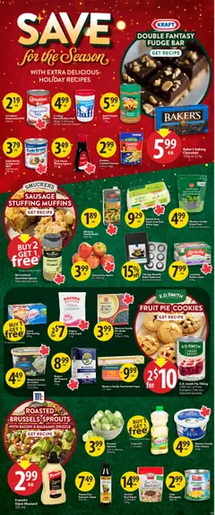 Preview of Save on foods weekly flyer / circulaire from shop Save on foods valid from 04.12.2025 | Page: 21 | Products: Pineapple, Cookies, Cable, Pumpkin