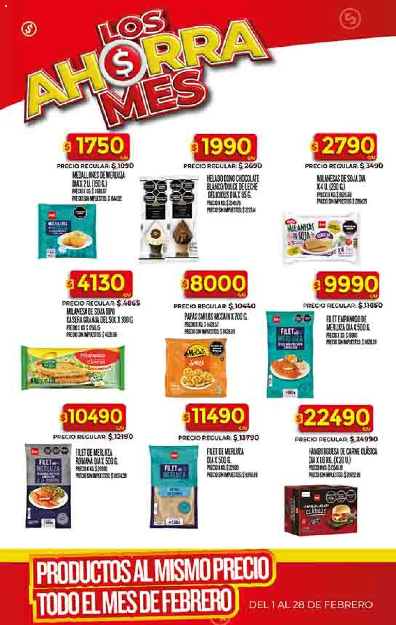 Dia - Ofertas - Salta y Jujuy │ válido desde el 25.02.2026 | Página: 28 | Productos: Helado, Milanesa, Dulce de leche, Leche