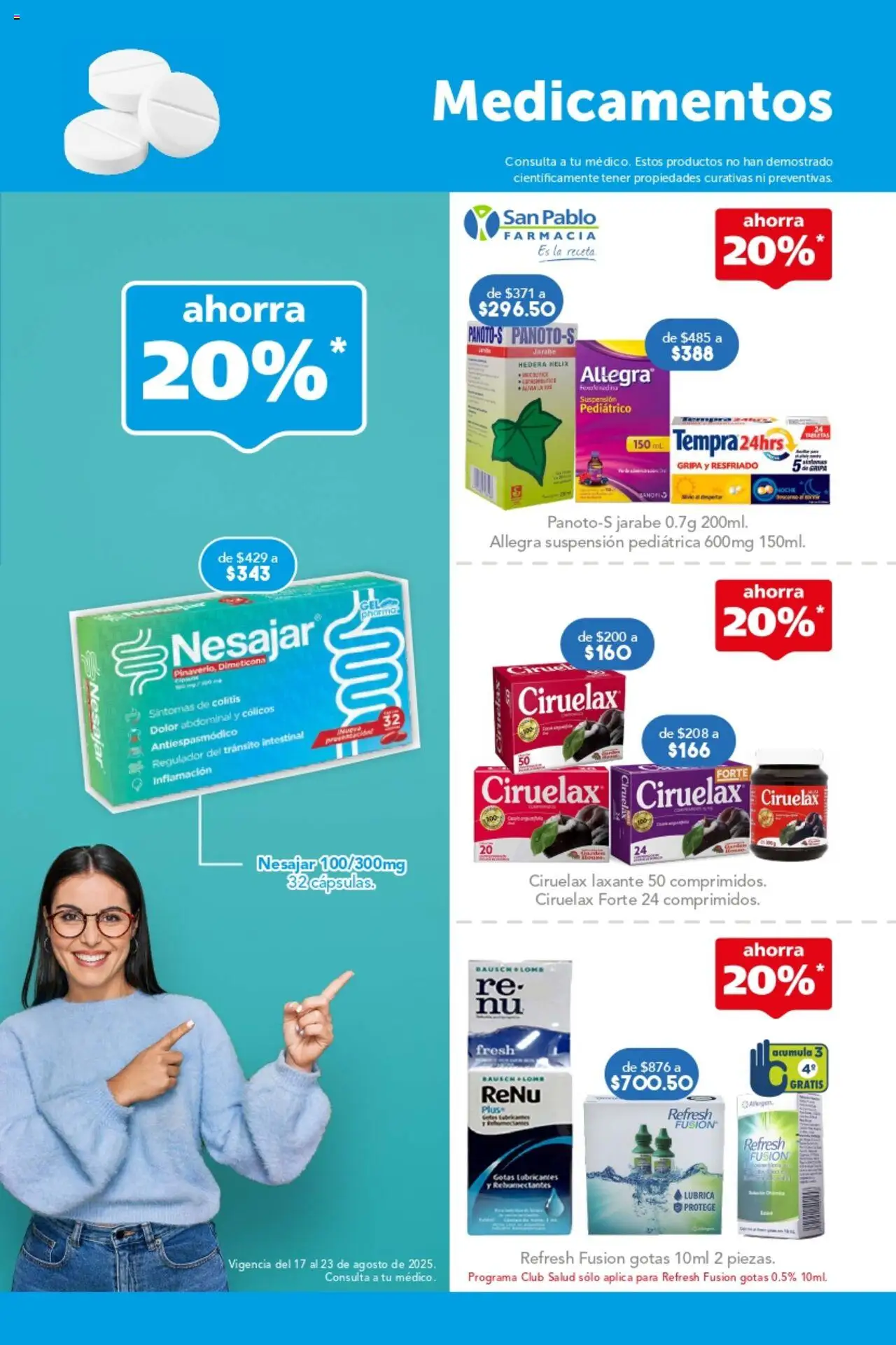 Nuevas ofertas de Farmacia San Pablo válidas en toda la República Mexicana desde el 17.08.2025. ¡Encuentra las mejores ofertas en Farmacia San Pablo - Catálogo Regreso a Clases! | Página: 3