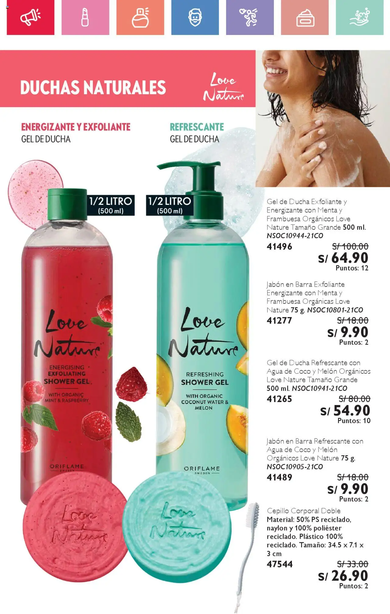Catálogo Oriflame válido desde 02.08.2025 | Página: 62 | Productos: Exfoliante, Jabón, Gel de ducha, Ducha
