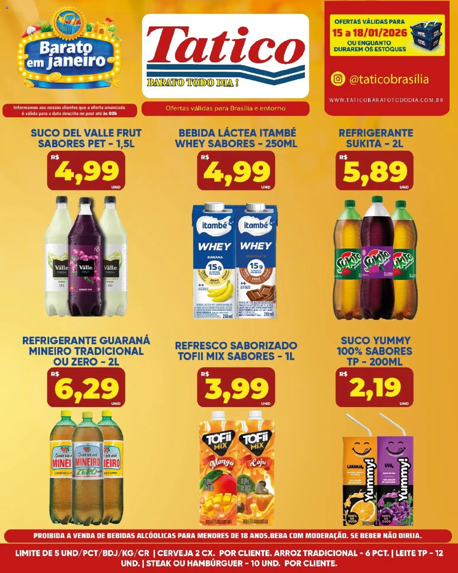 Tatico Folheto - válido de 16.01.2026 | Página: 34 | Produtos: Guaraná, Chocolate, Suco, Bebida